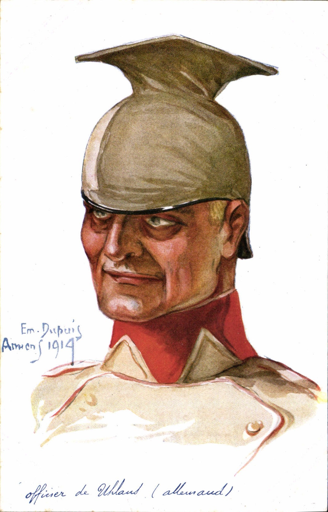 CPA Fantaisie Illustrateur Dupuis Militaria Officier de Uhland