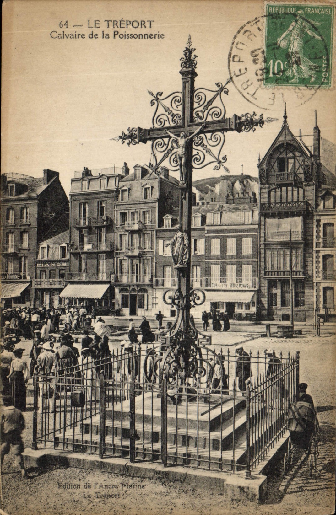 Postal el Treport Calvario de la Pescadería