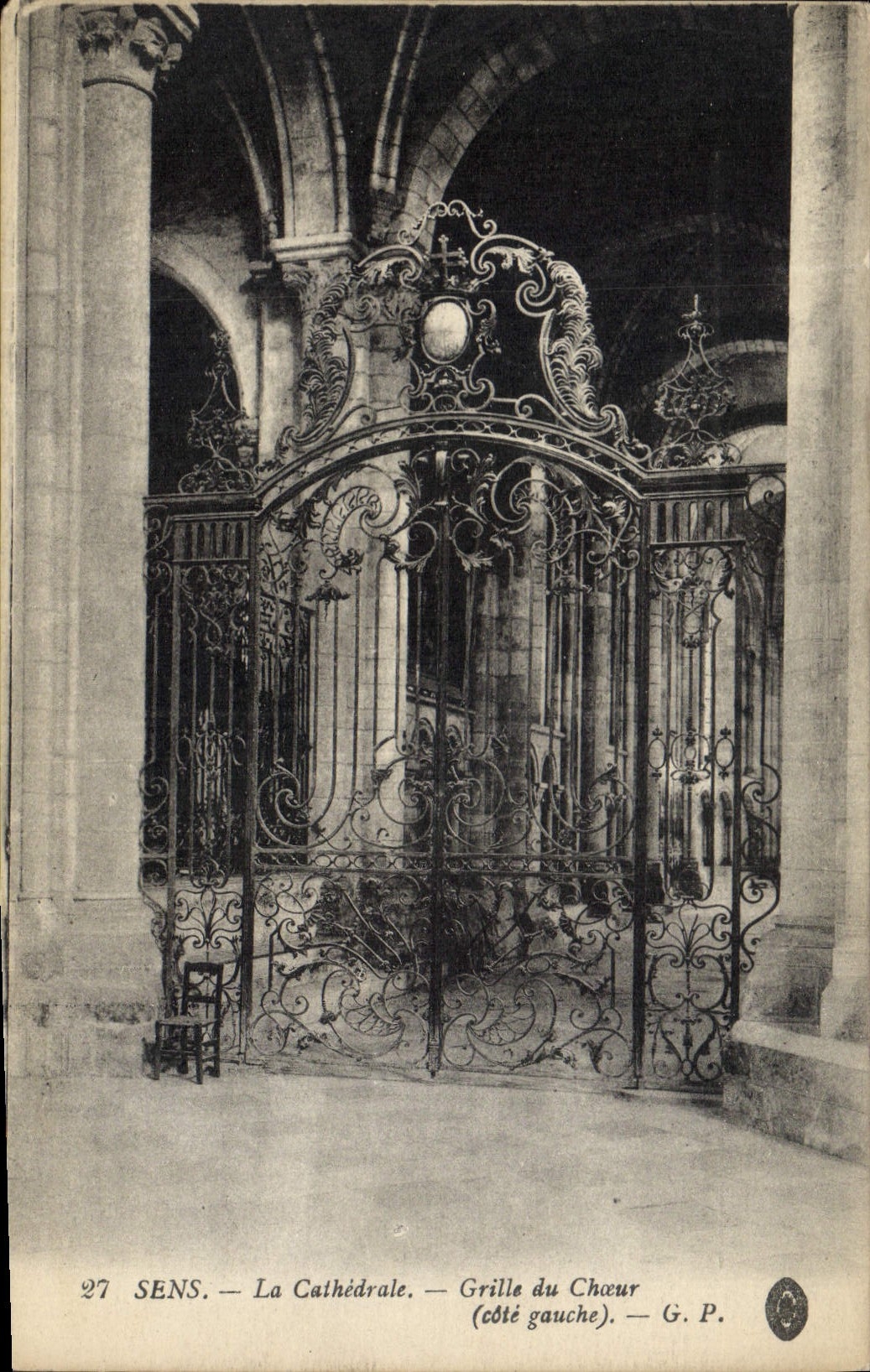 Postal Sentido la catedral Rejilla del coro