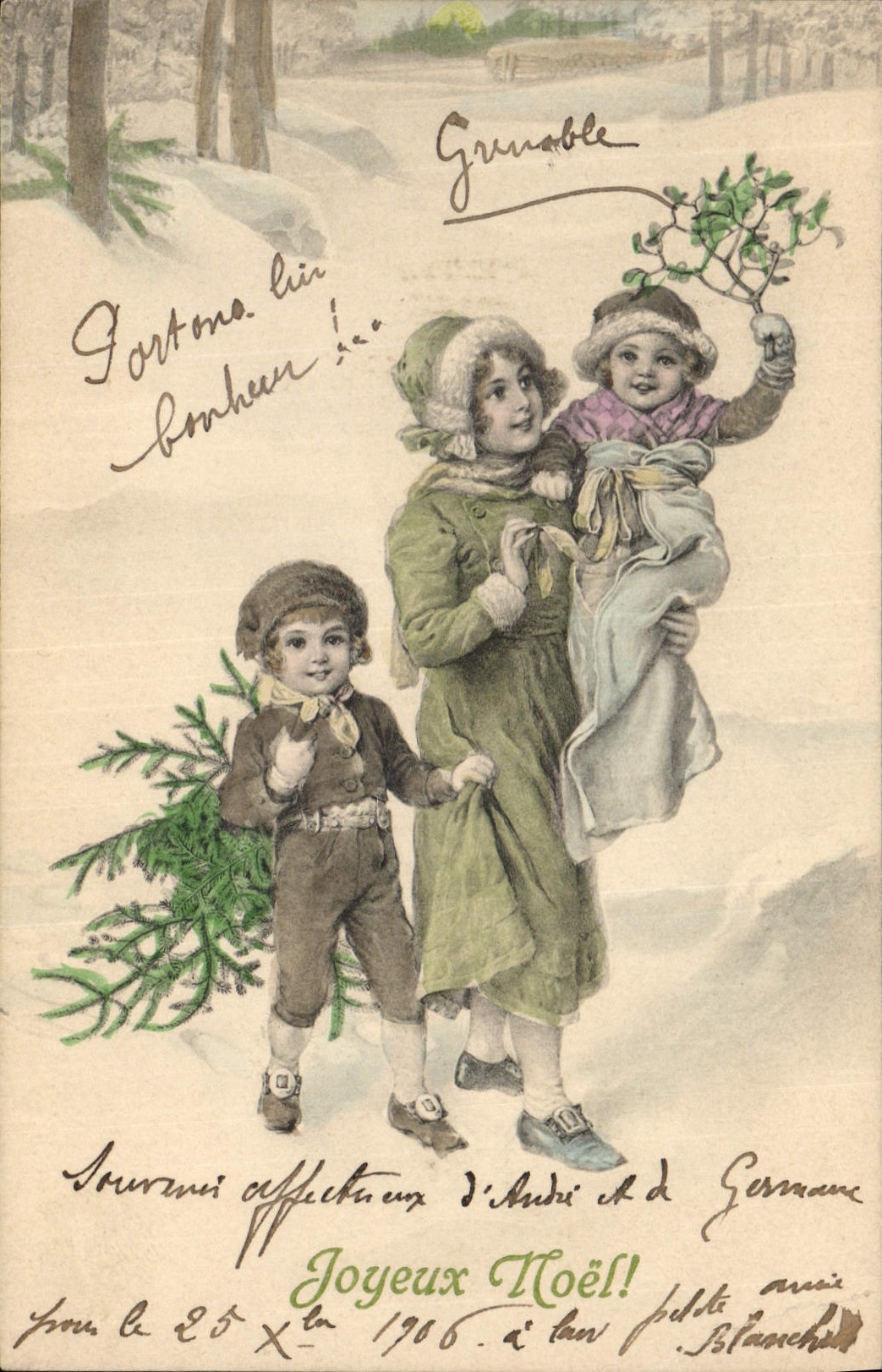 CPA Fantaisie Enfants Paques 