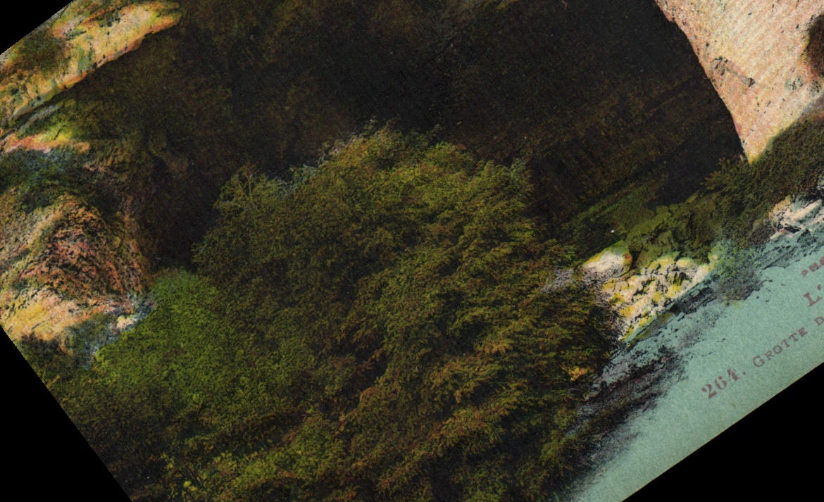 Vintage Postcard Cave of Farmhouse of Azil Entered Ariège Caves
