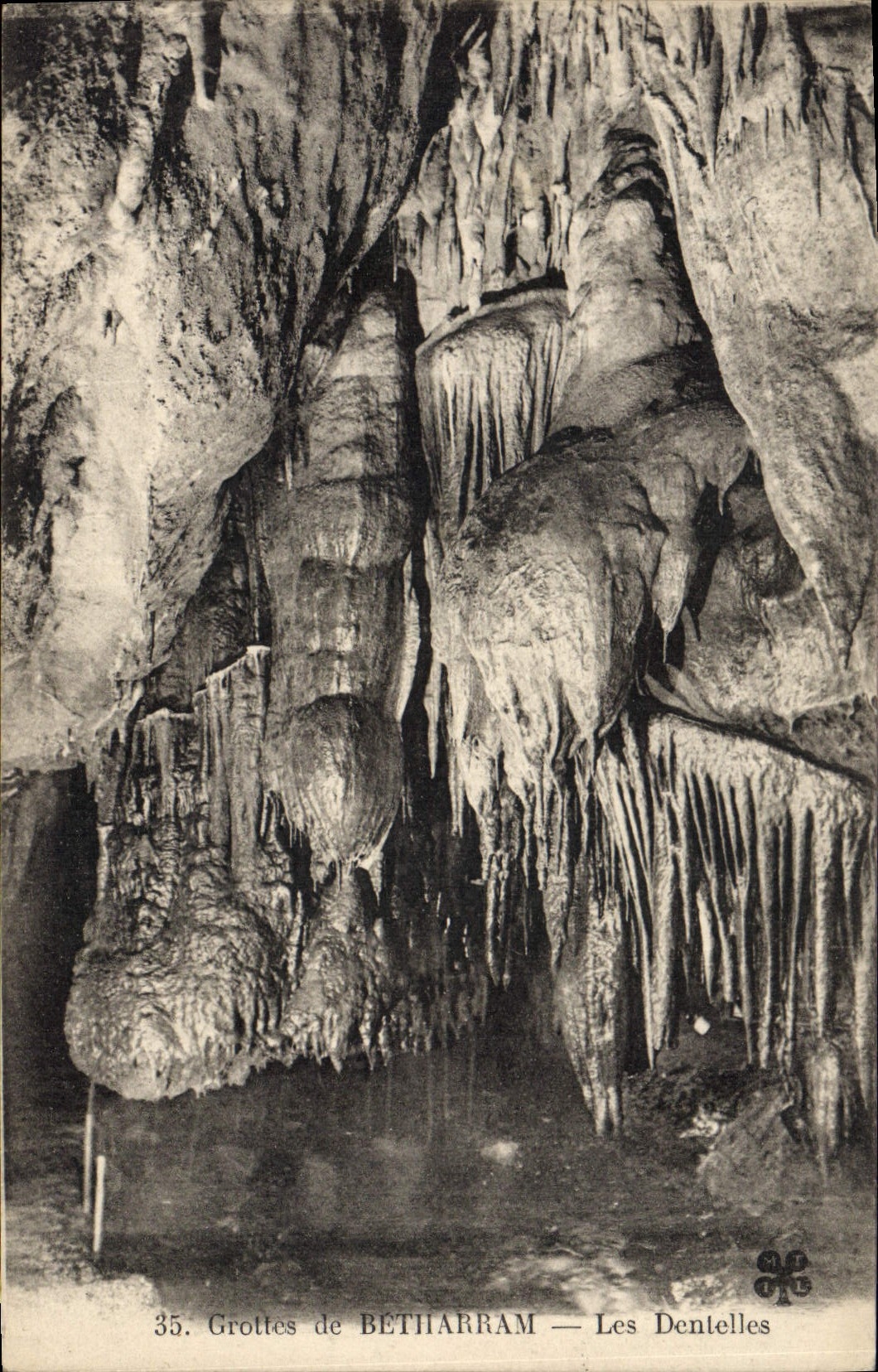 Vintage Postcard Cave Caves of Betharram laces