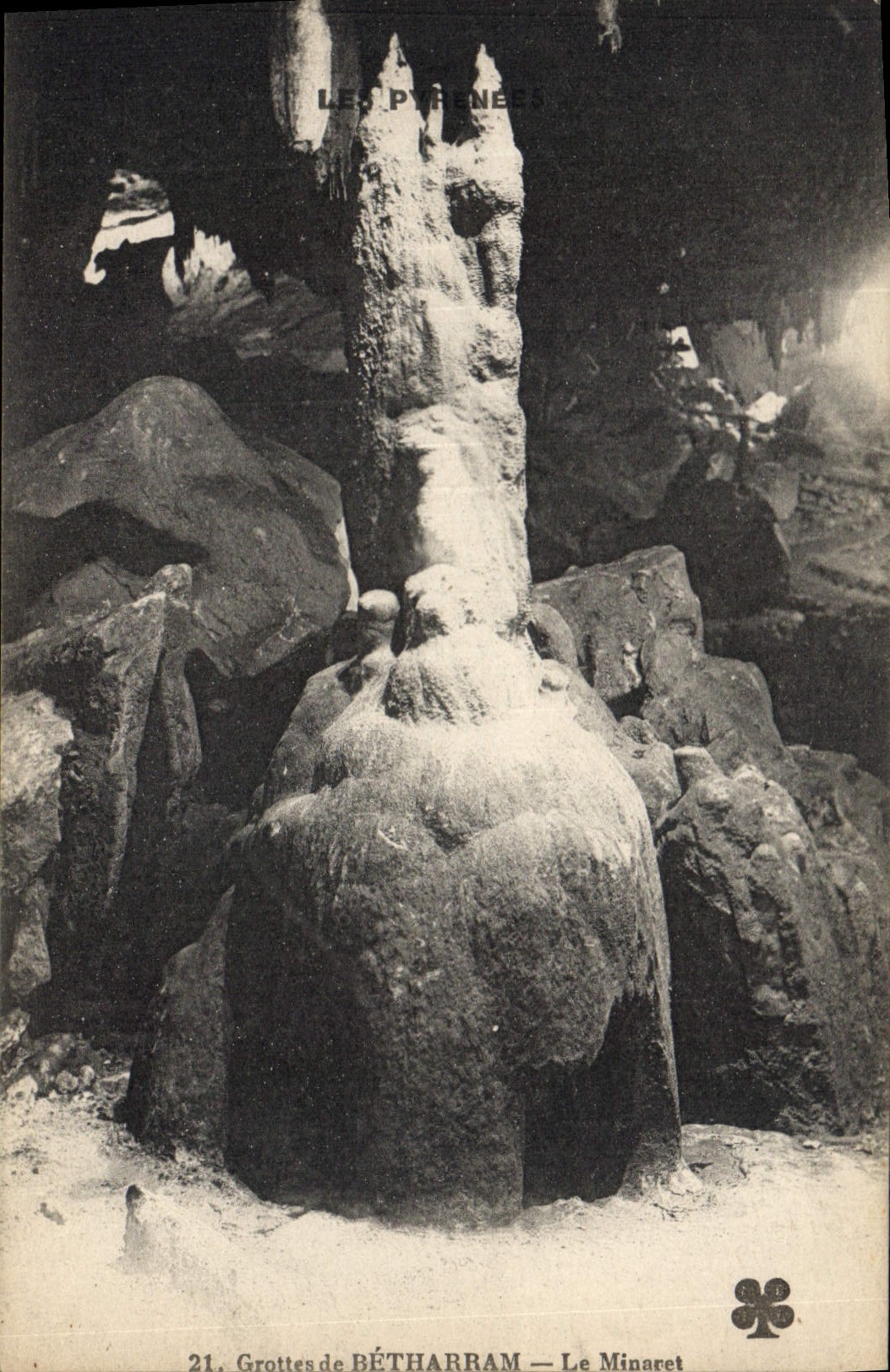 Vintage Postcard Cave Caves of Betharram the minaret