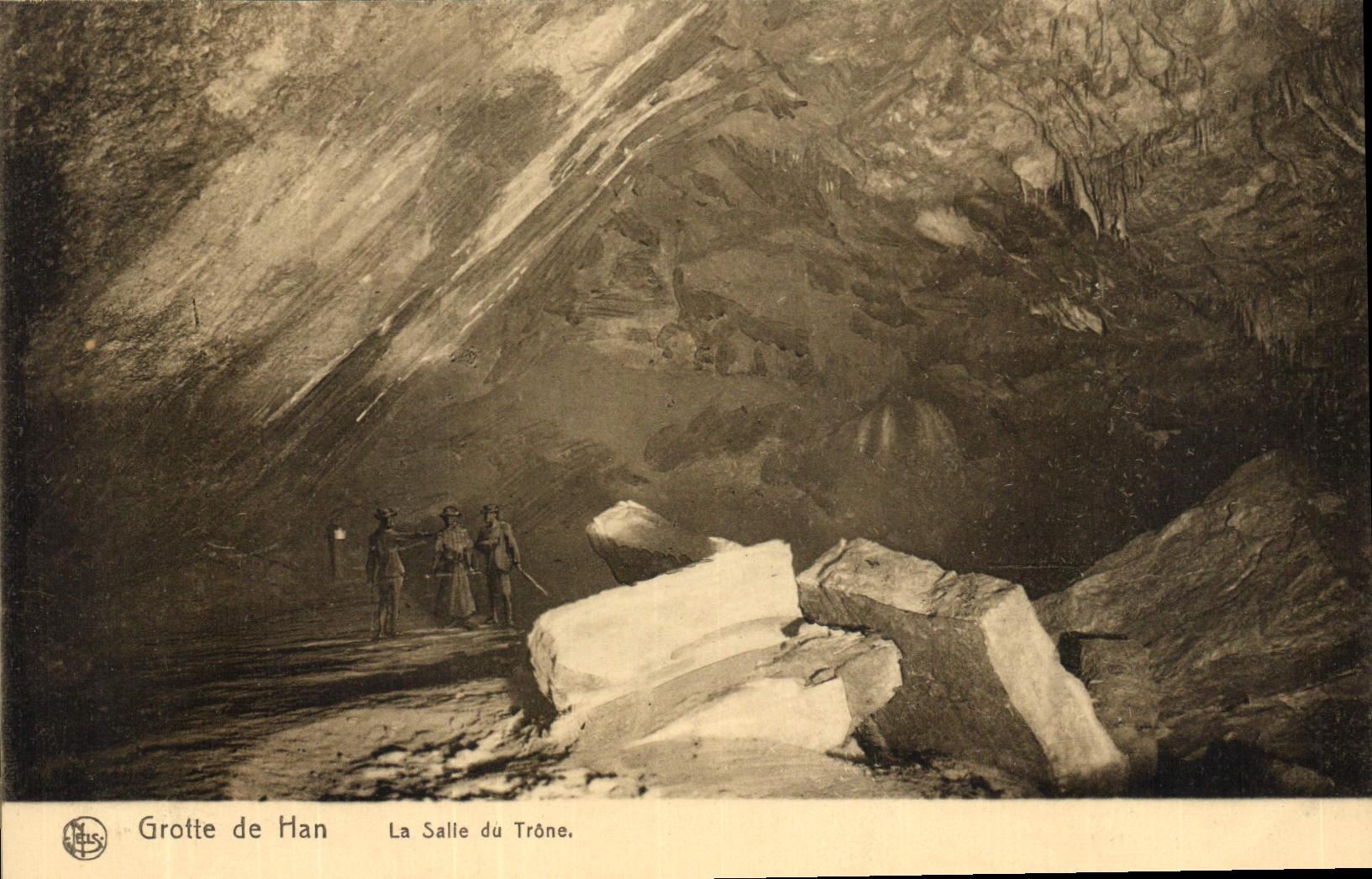 Vintage Postcard Cave of Han the throne room Caves