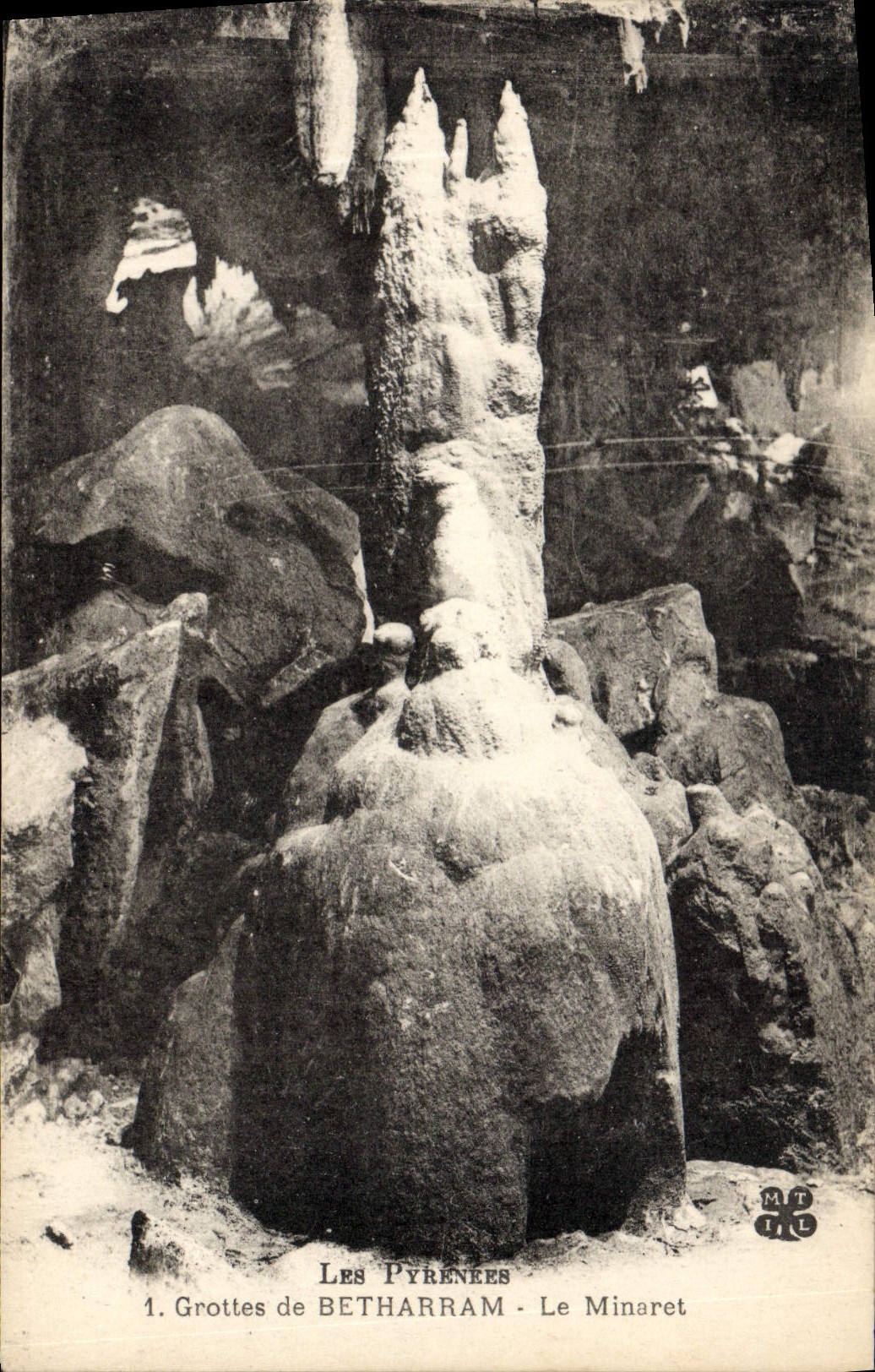 CPA Grotte Grottes de Betharram Le minaret