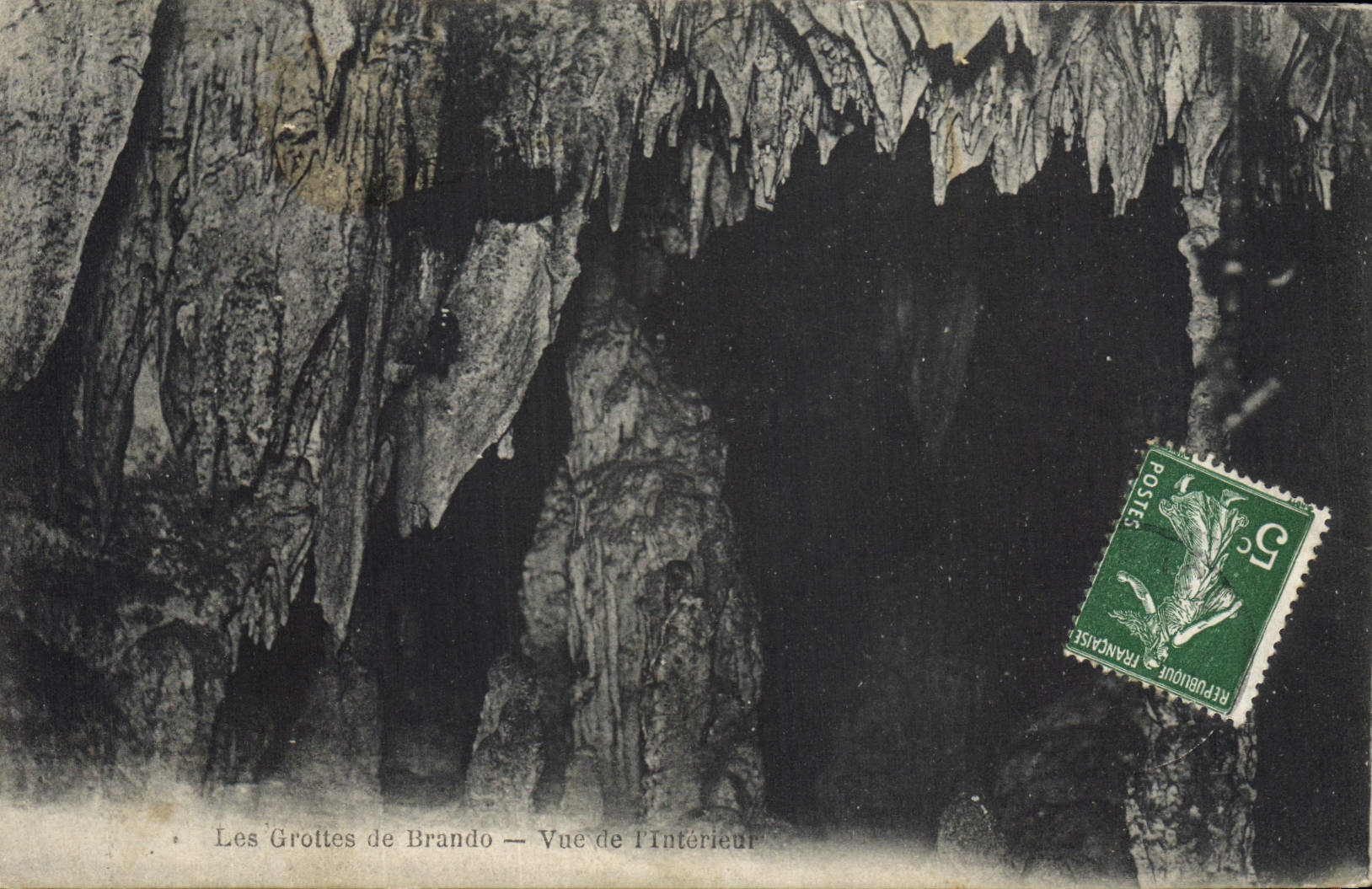Postal Gruta Grutas de Brando Vista del interior