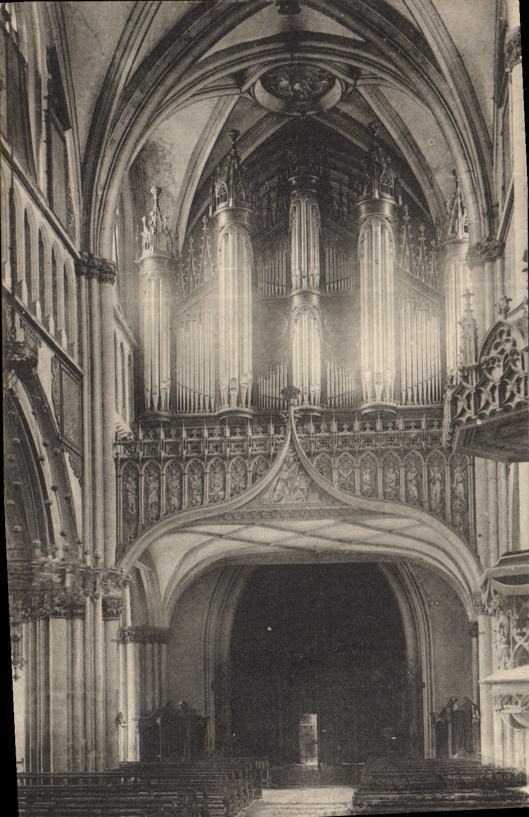 Postal Órgano Friburgo los órganos de la catedral