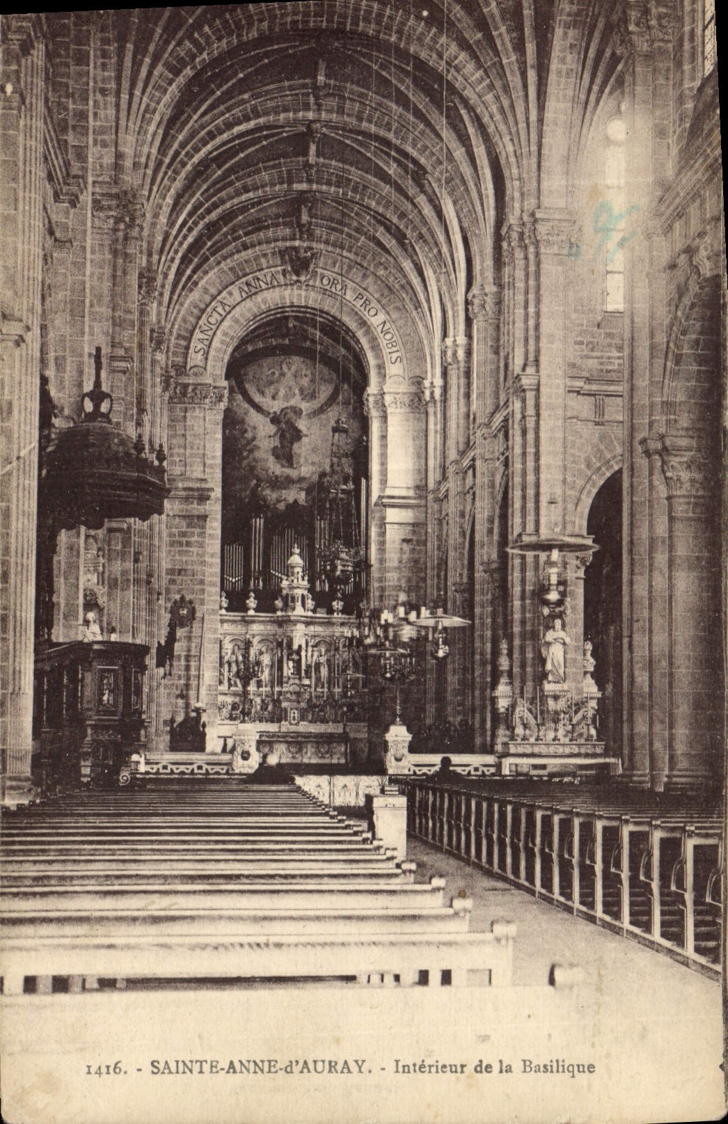 CPA Orgue Sainte Anne d'Auray Interieur de la basilique