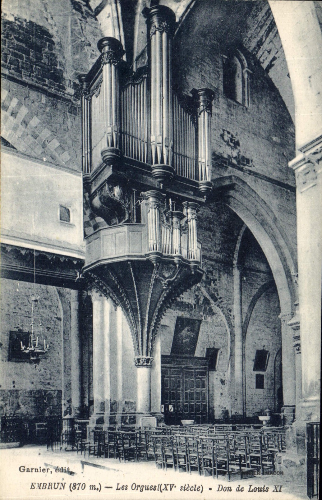 CPA Orgue Embrun Les orgues Don de Louis XI