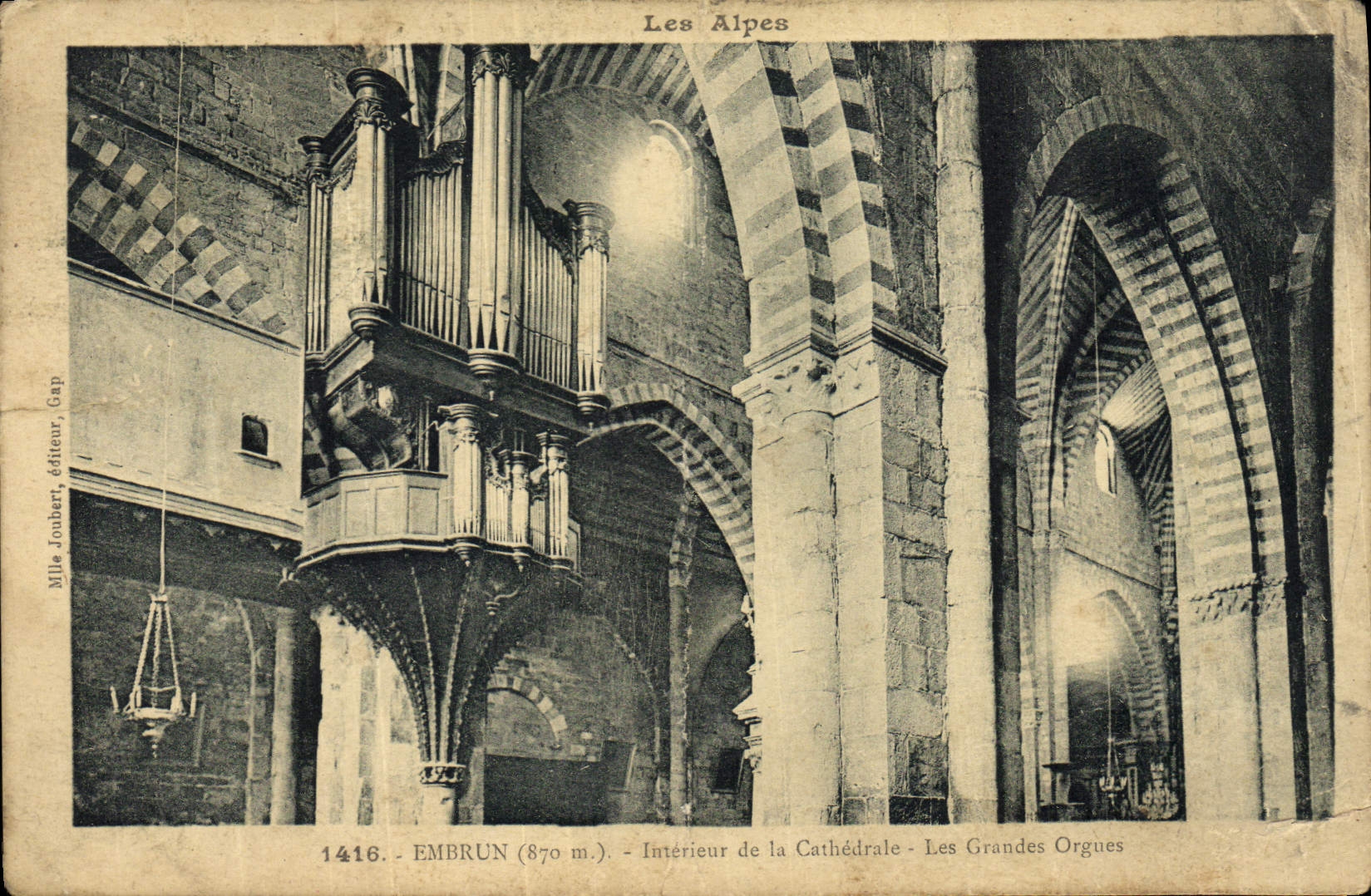 Postal Órgano Bruma Interior de la catedral los grandes órganos