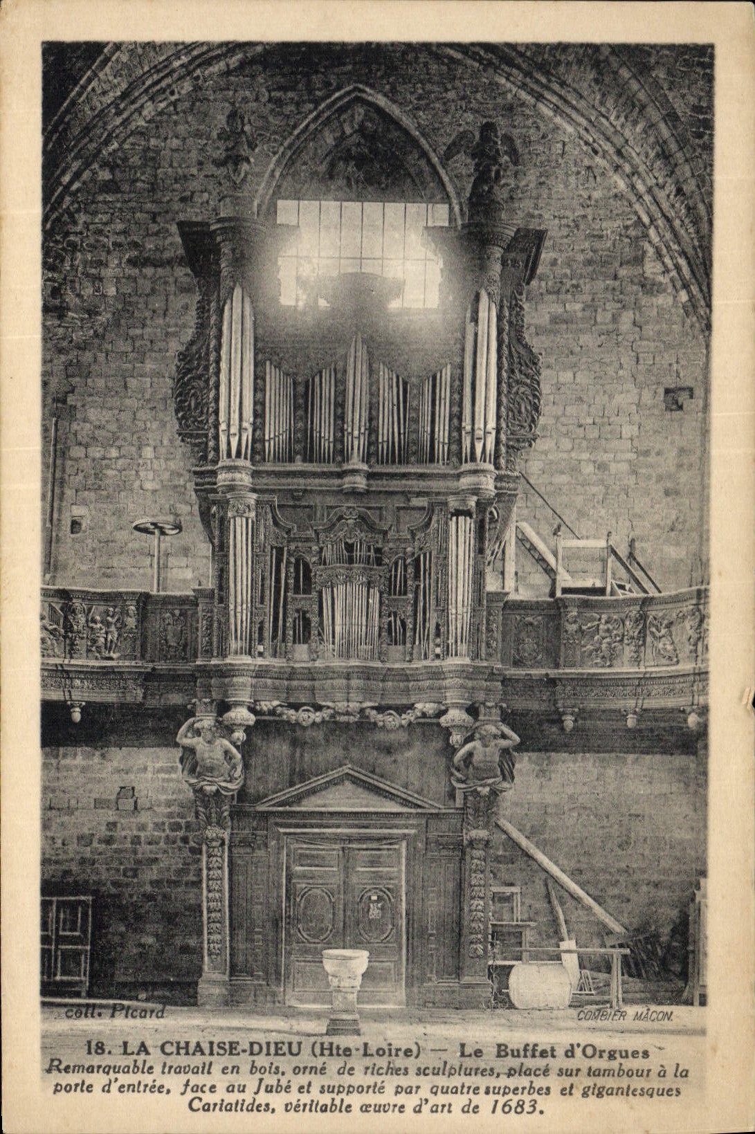 CPA Orgue La Chaise Dieu Le buffet d'orgues