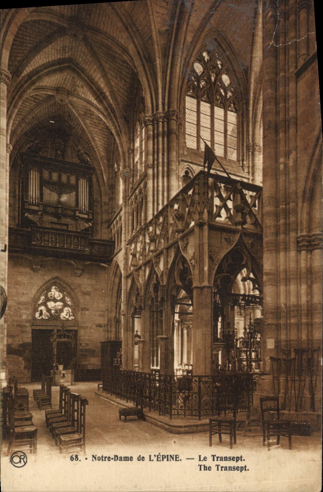 Postal Órgano Notre Dame de la Espina el crucero