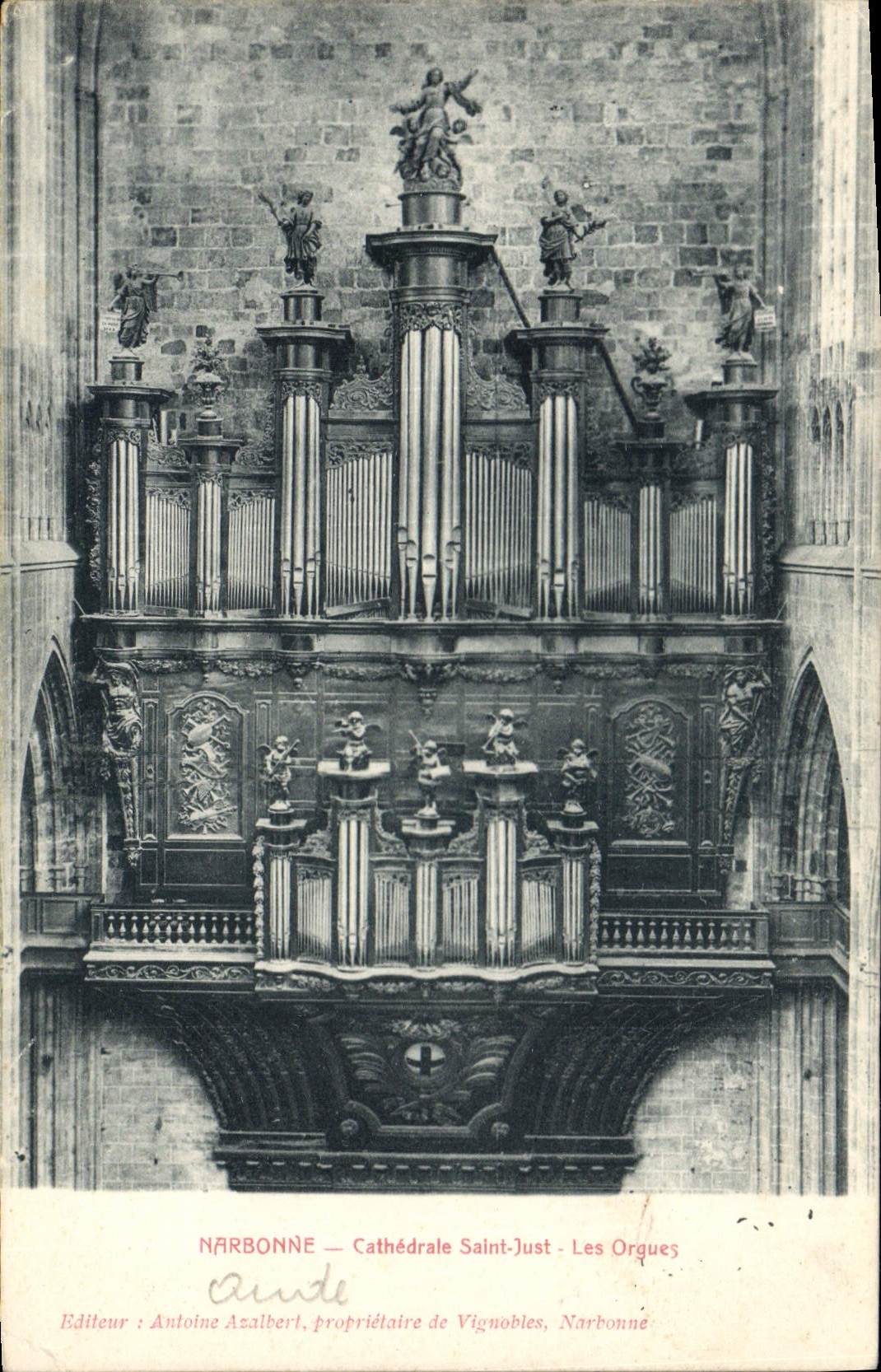 CPA Orgue Narbonne Cathedrale Saint Just Les orgues