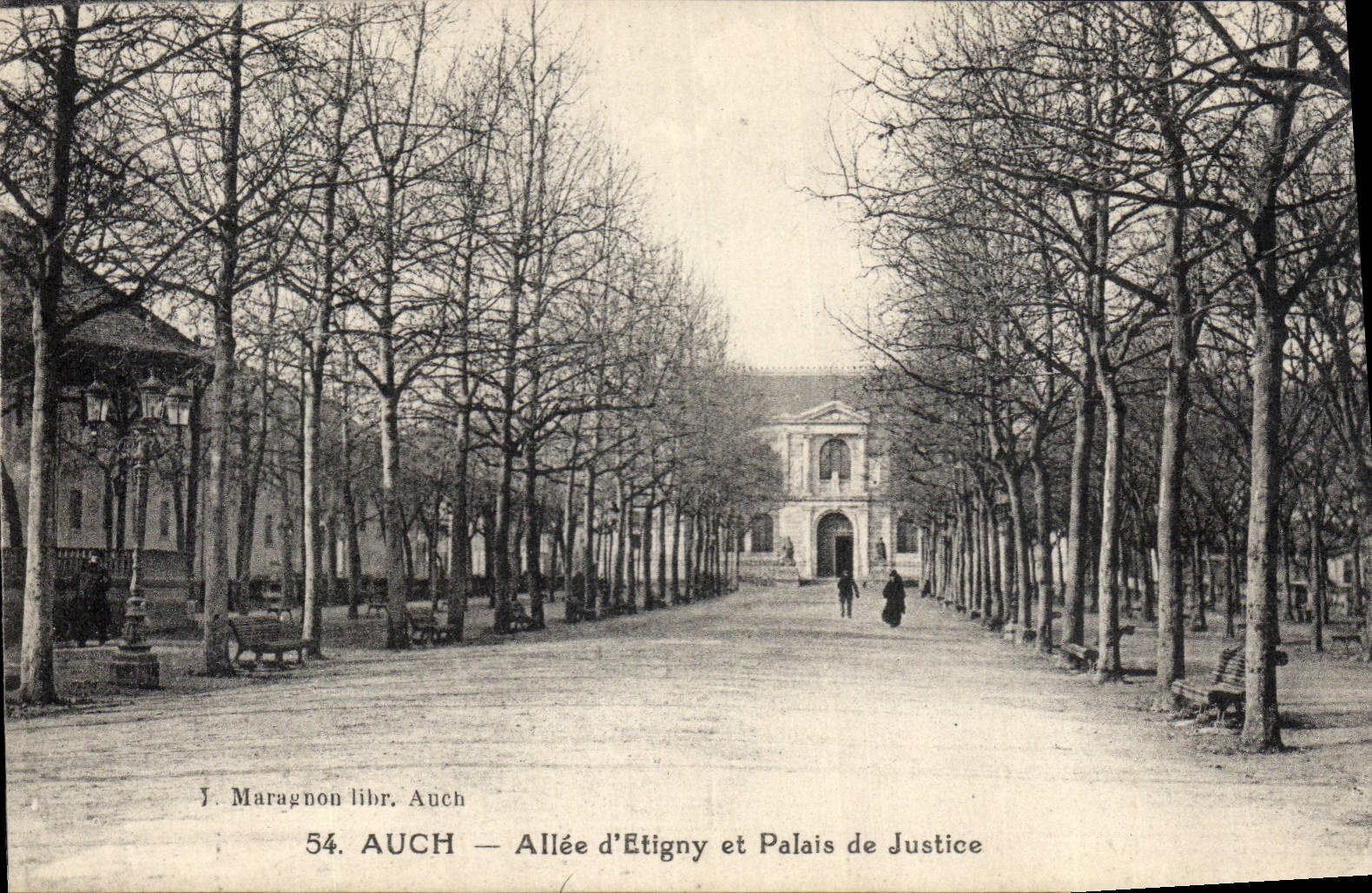 CPA Auch Allee d'Etigny et Palais de Justice 