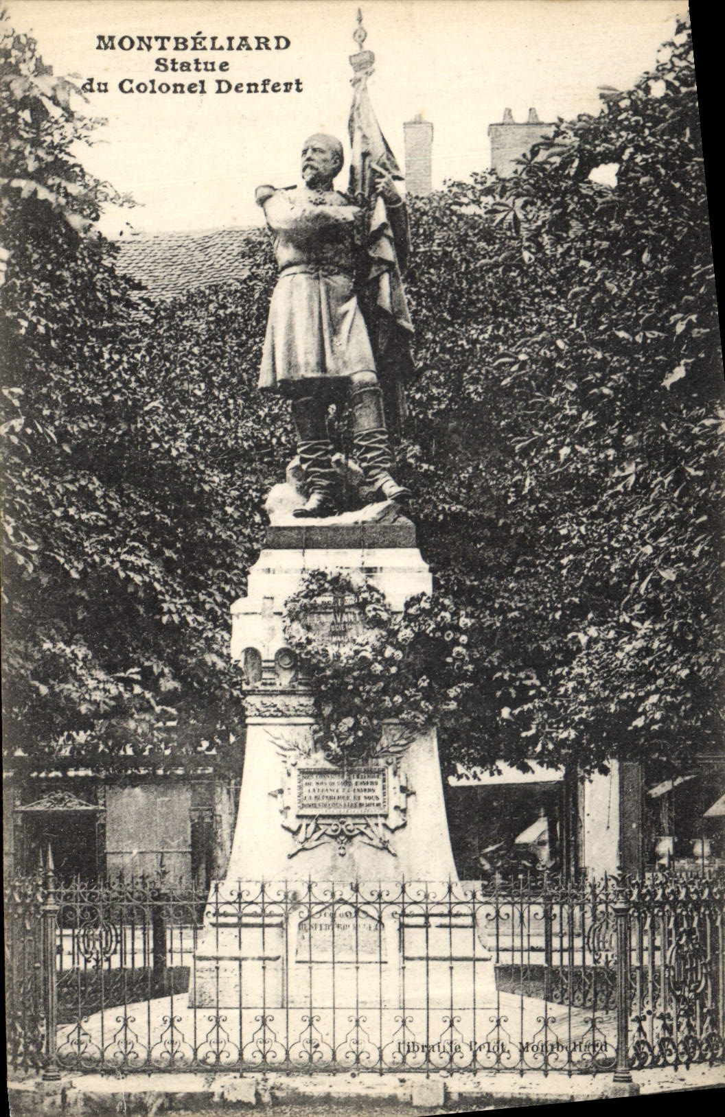 CPA Militaria Guerre de 1870 Montbeliard Statue du colonel Denfert