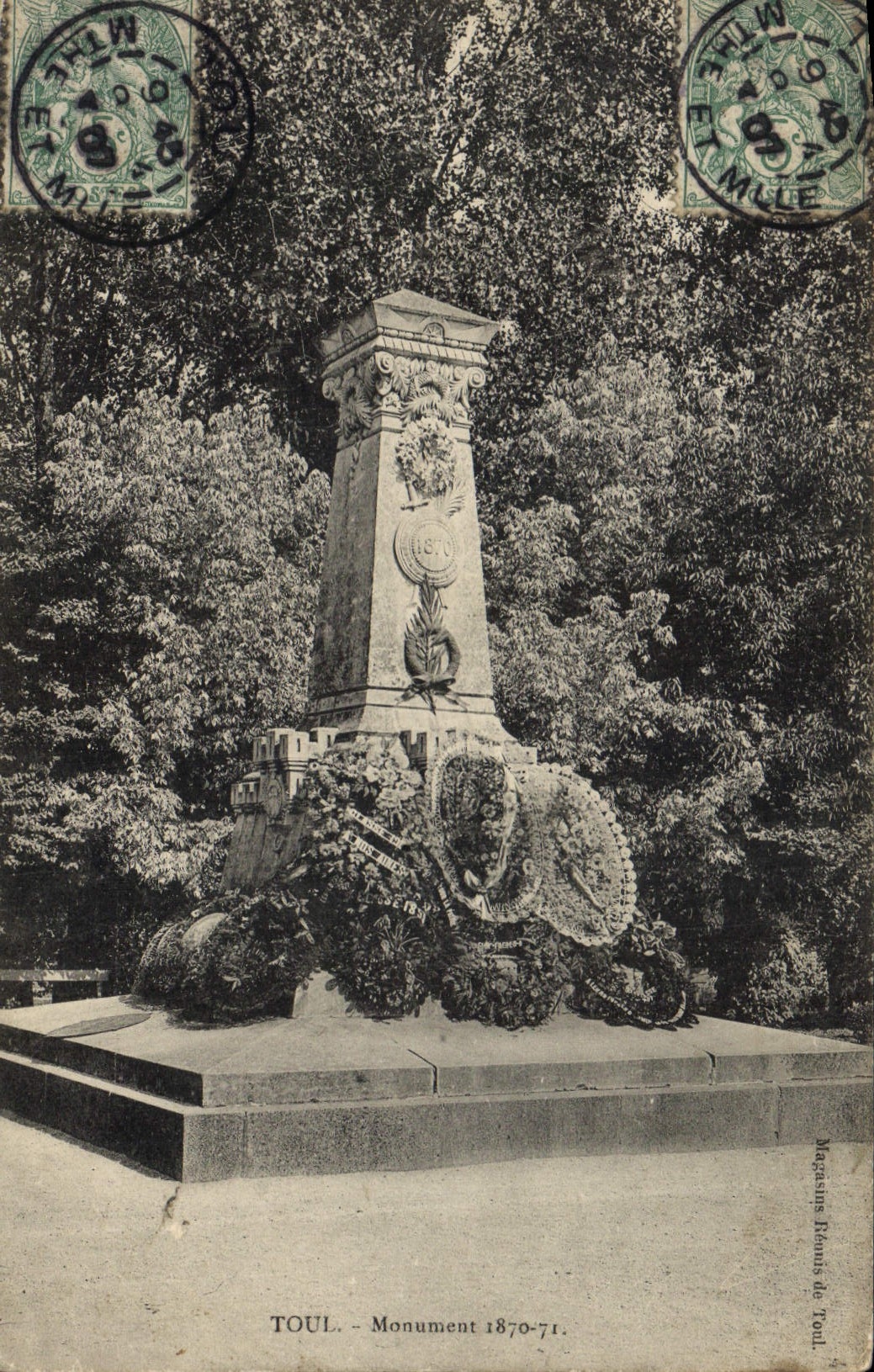 CPA Militaria Guerre de 1870 Toul Monument
