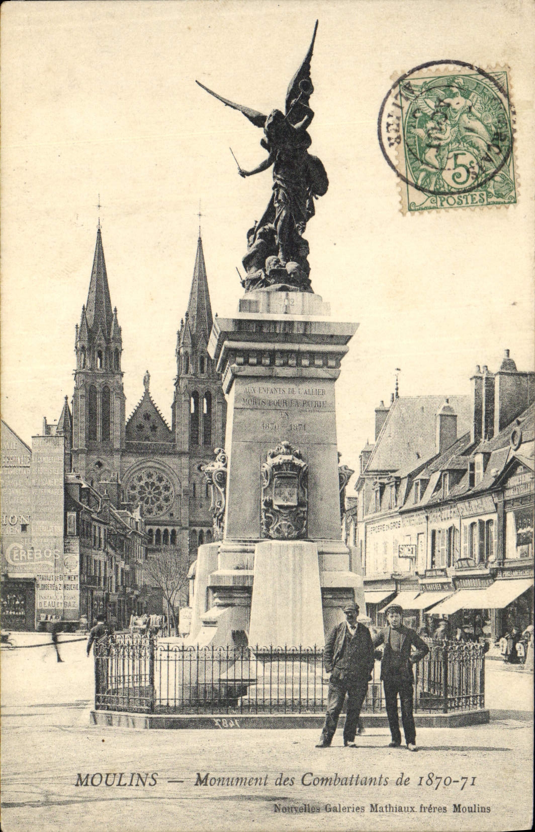 CPA Militaria Guerre de 1870 Moulins Monument des Combattants 1870 1871