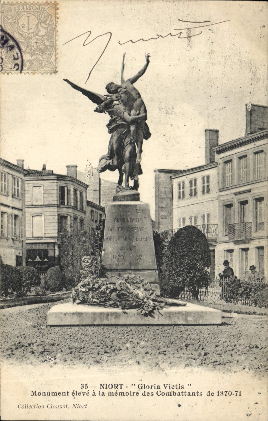 CPA Militaria Guerre de 1870 Niort Gloria Victis Monument a la memoire des Combattants