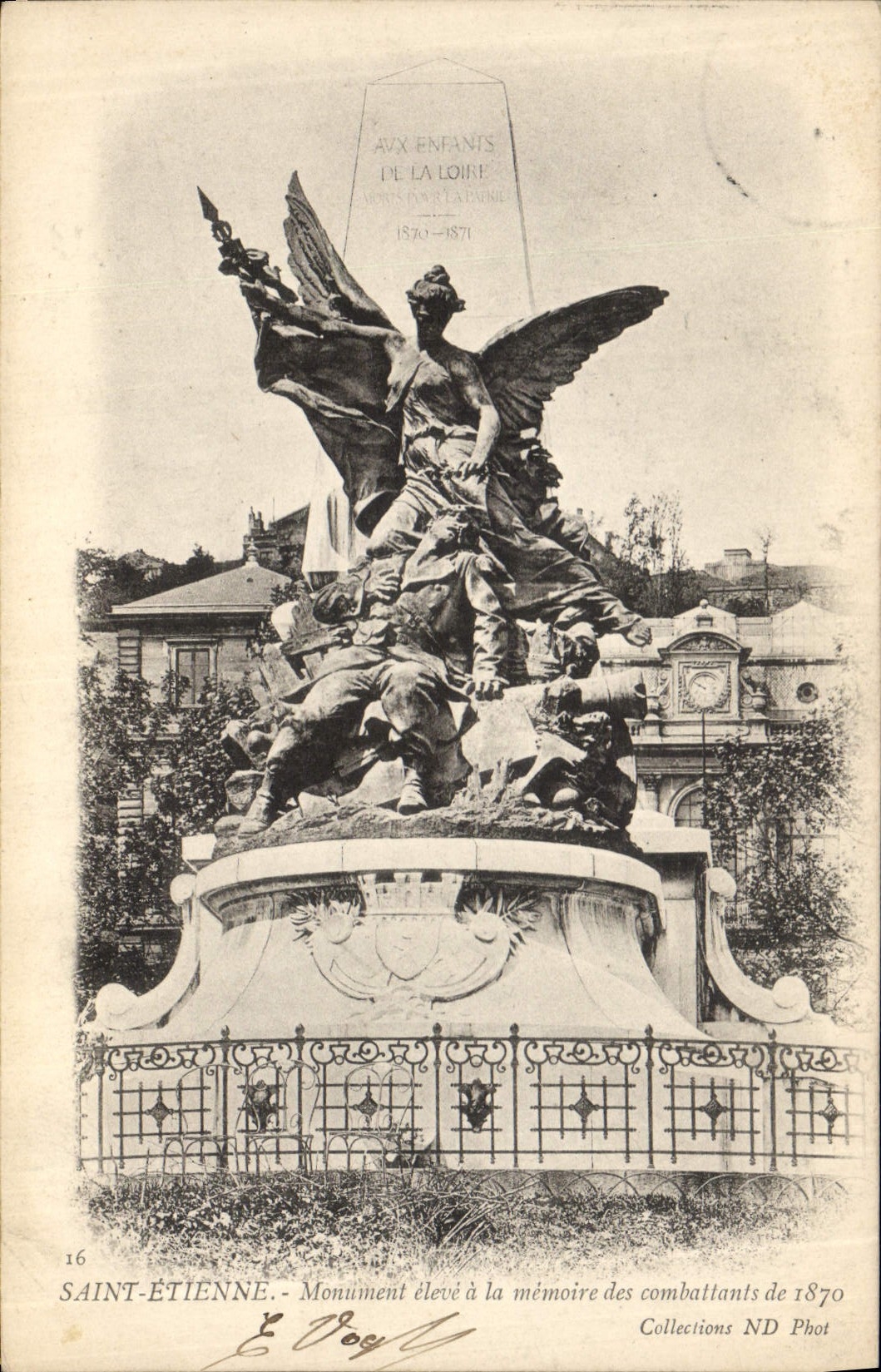 CPA Militaria Guerre de 1870 Saint Etienne Monument eleve a la memoire des combattants de 1870 