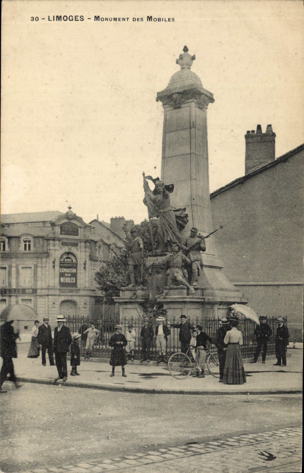 CPA Militaria Guerre de 1870 Limoges Monument des Mobiles