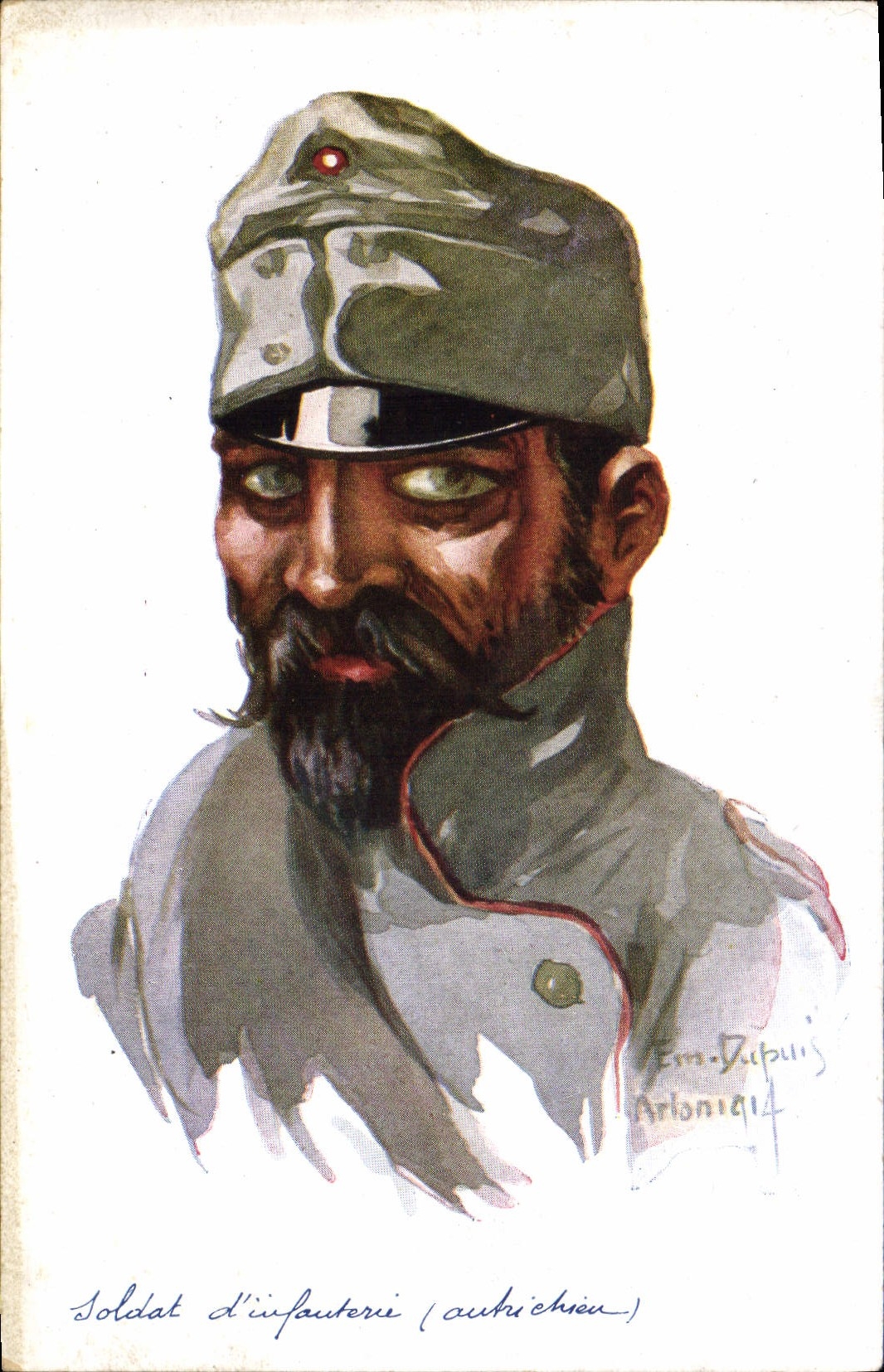 CPA Fantaisie Illustrateur Dupuis Militaria Soldat d'infanterie autrichien
