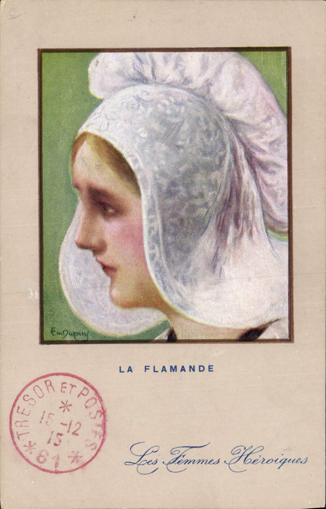 CPA Fantaisie Illustrateur Dupuis Militaria La Flamande