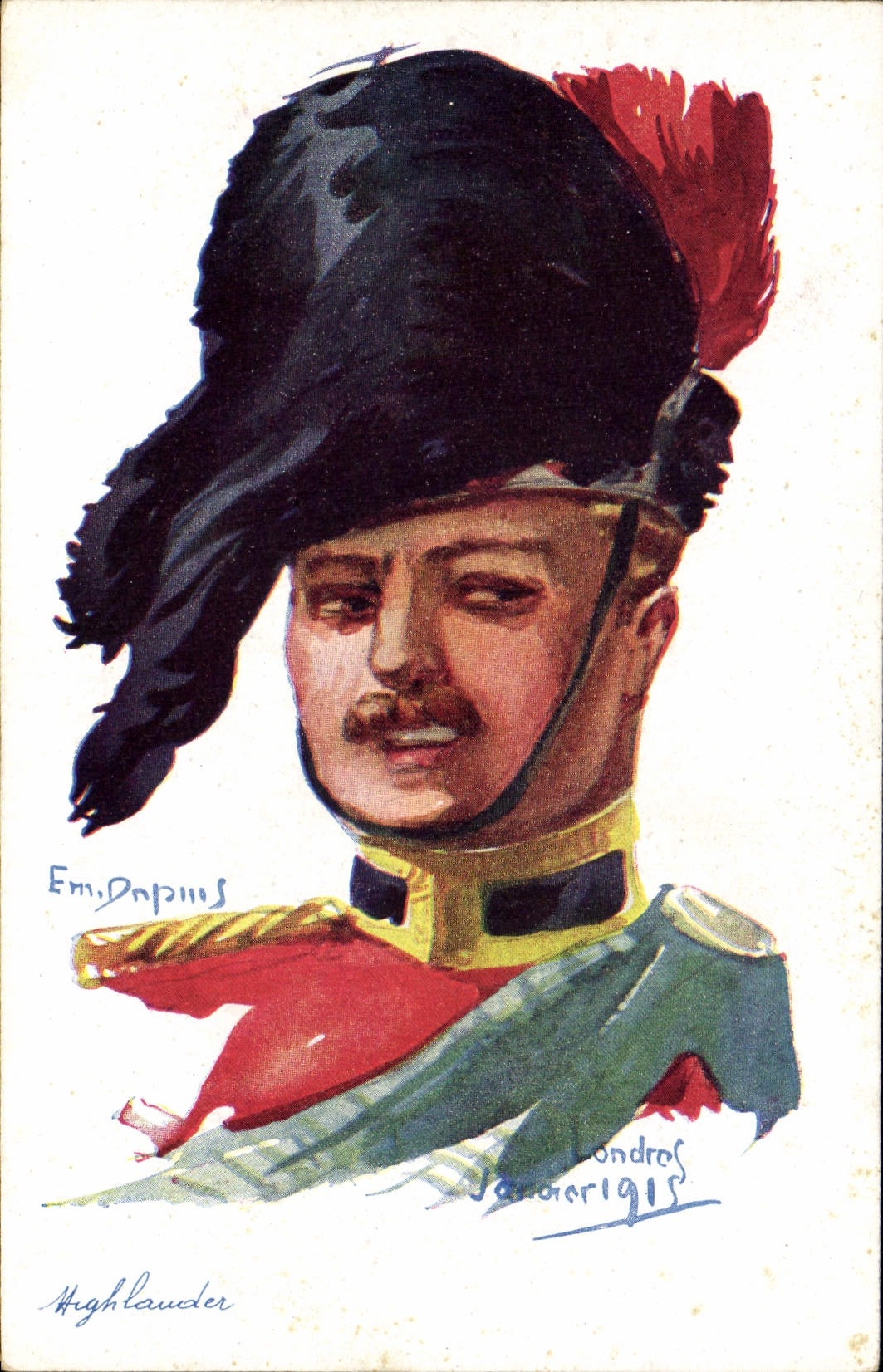 CPA Fantaisie Illustrateur Dupuis Militaria Highlander