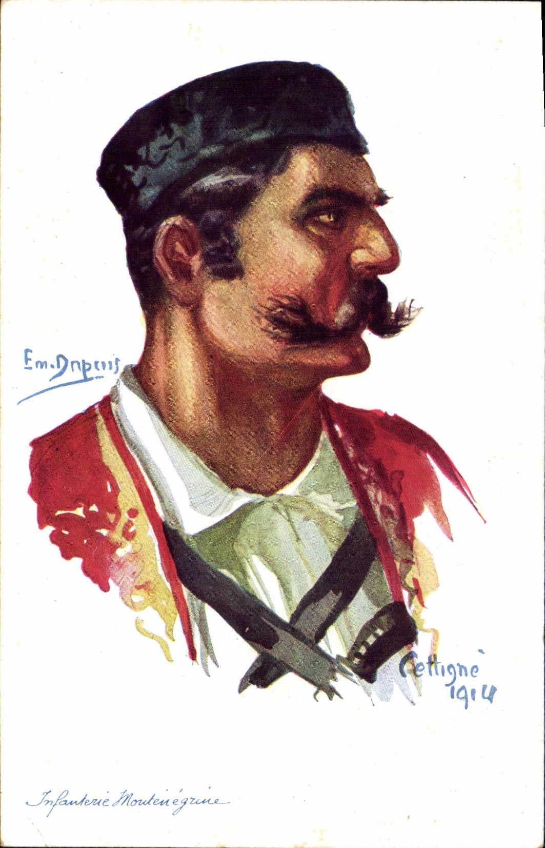 CPA Fantaisie Illustrateur Dupuis Militaria Infanterie Montenegrine Montenegro