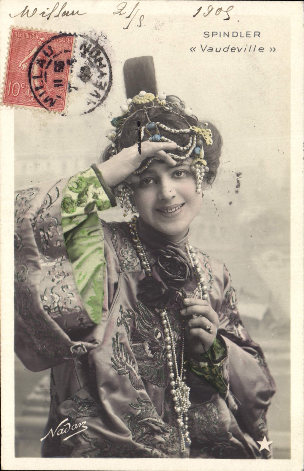CPA Bijoux Femme Spindler Vaudeville