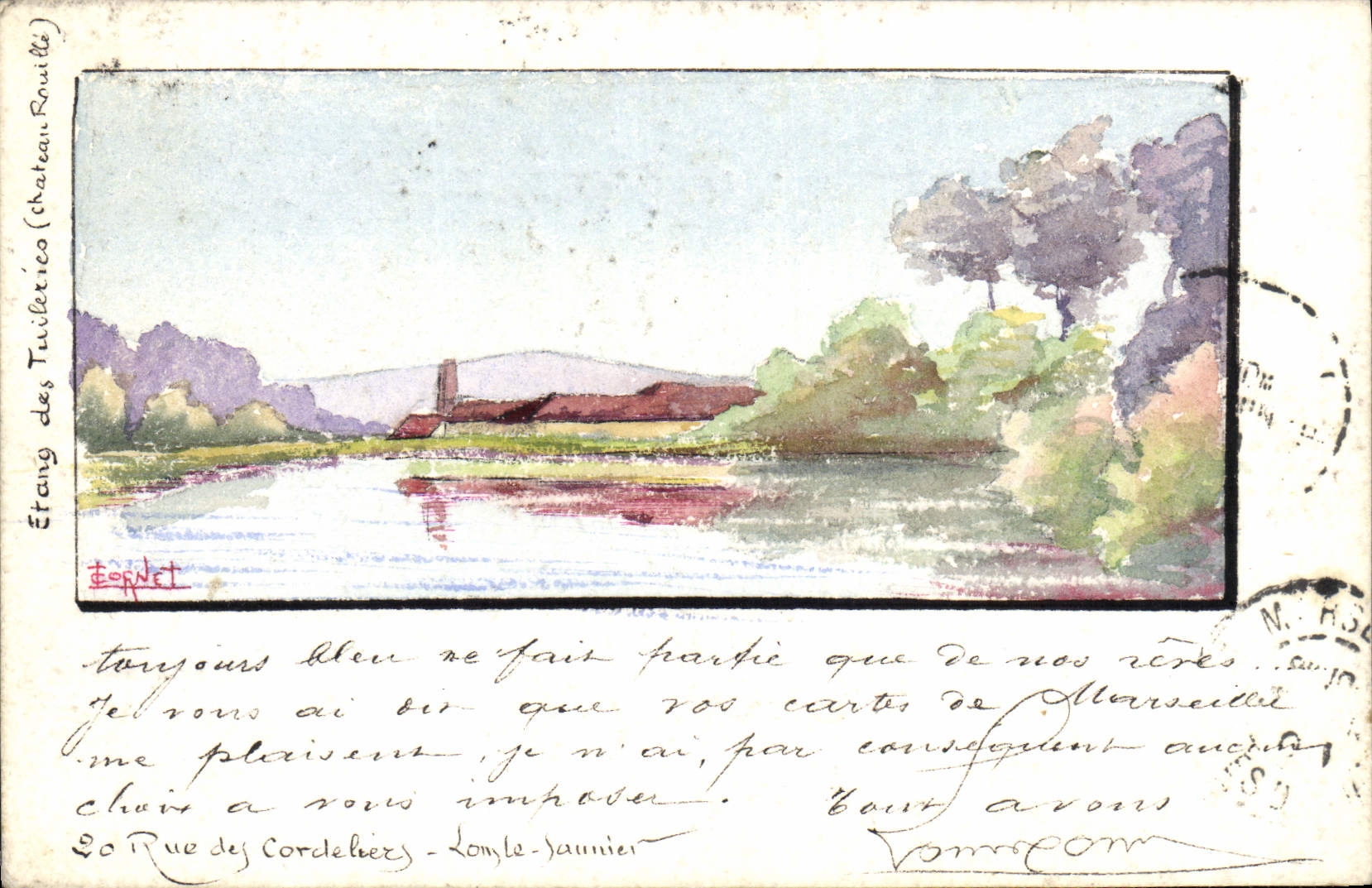 CPA Fantaisie (dessin a la main) Paysage