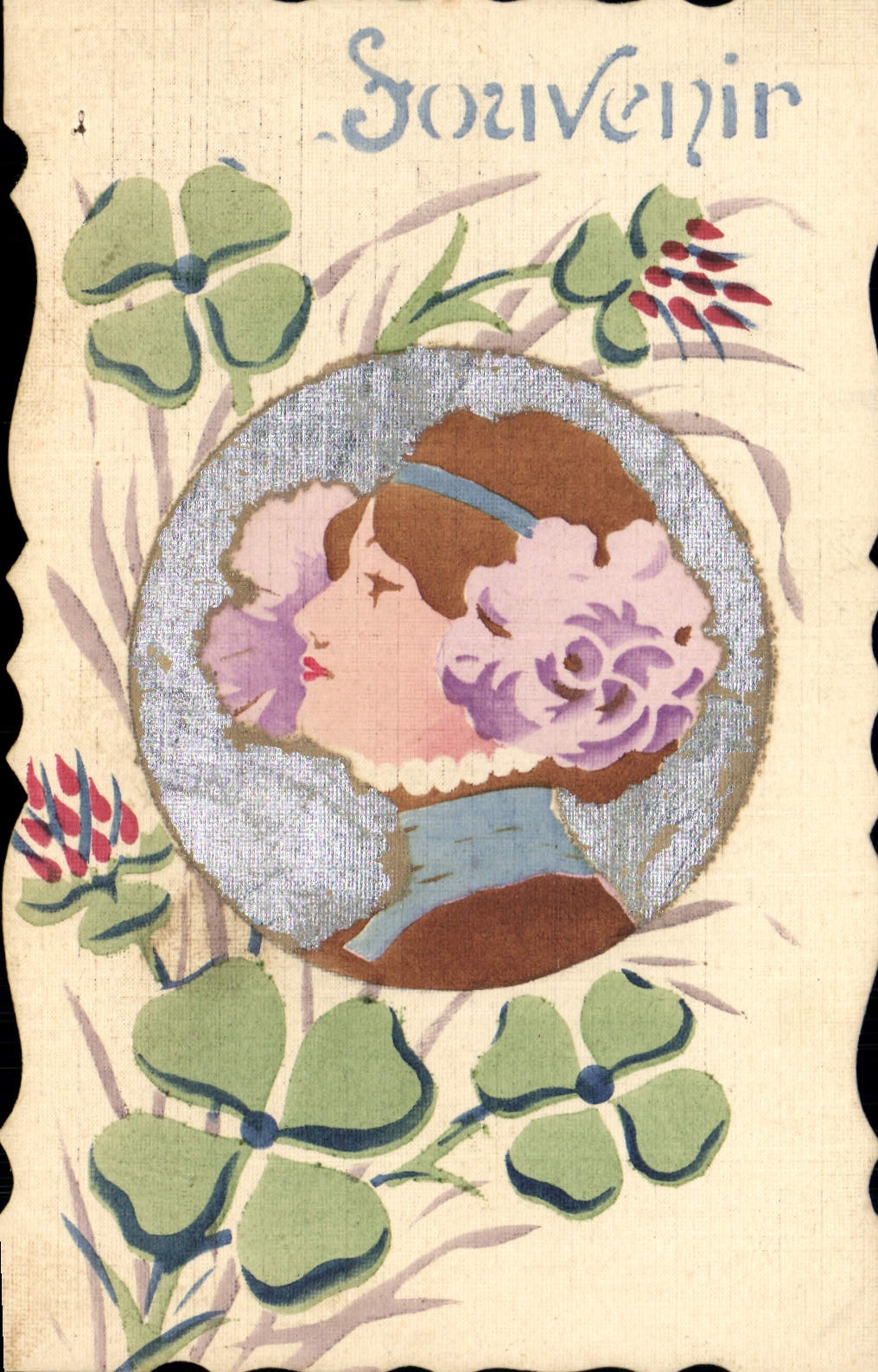 CPA Fantaisie (dessin a la main) Fleurs