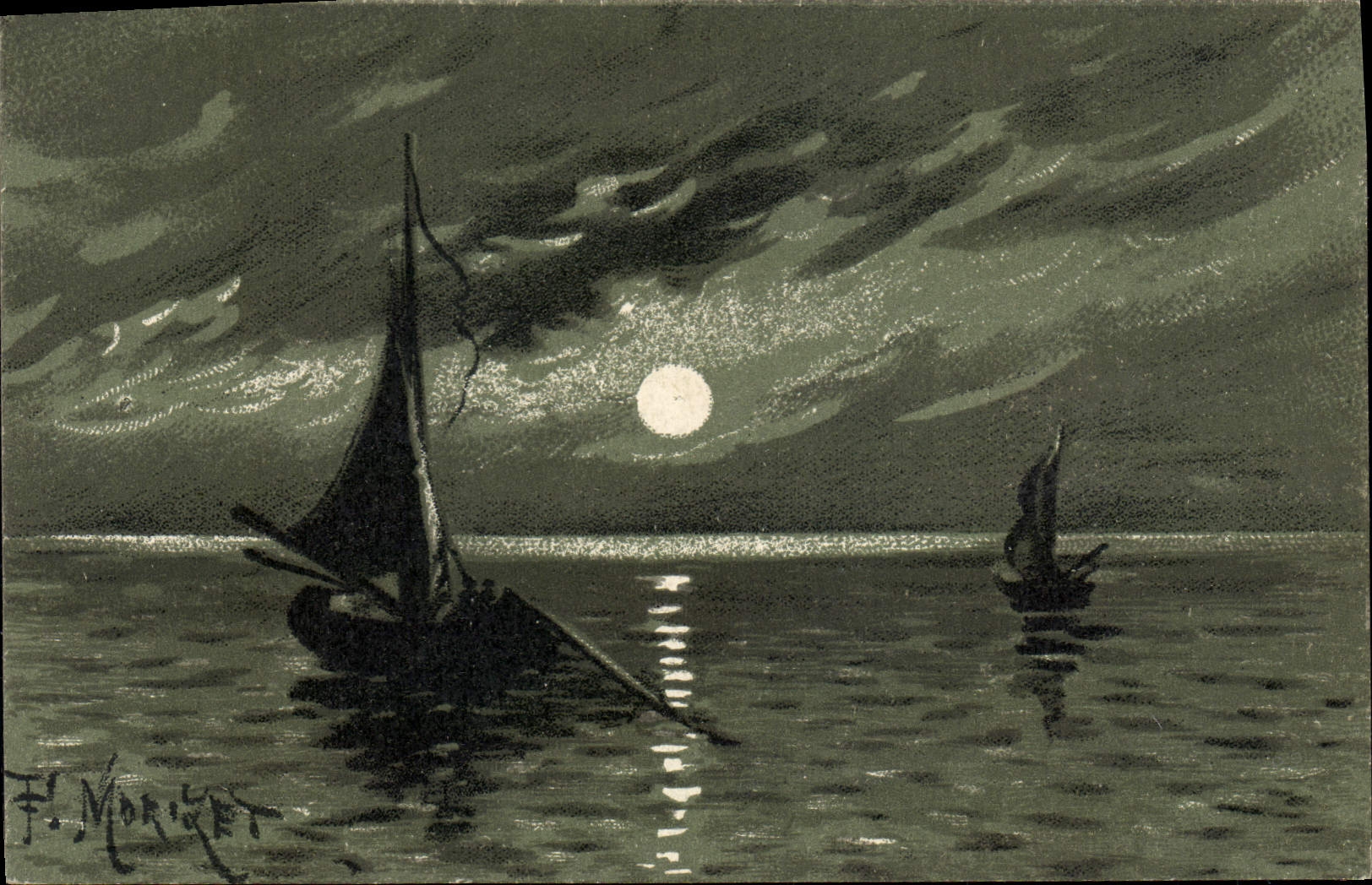 CPA Fantaisie (dessin a la main) Bateaux