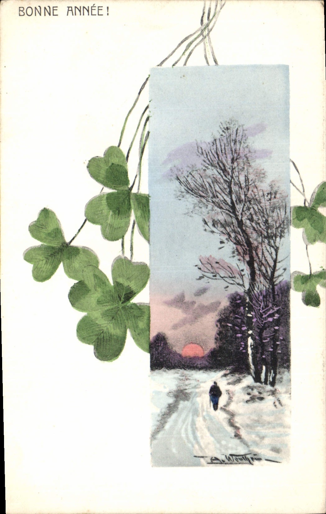 CPA Fantaisie Bonne annee 