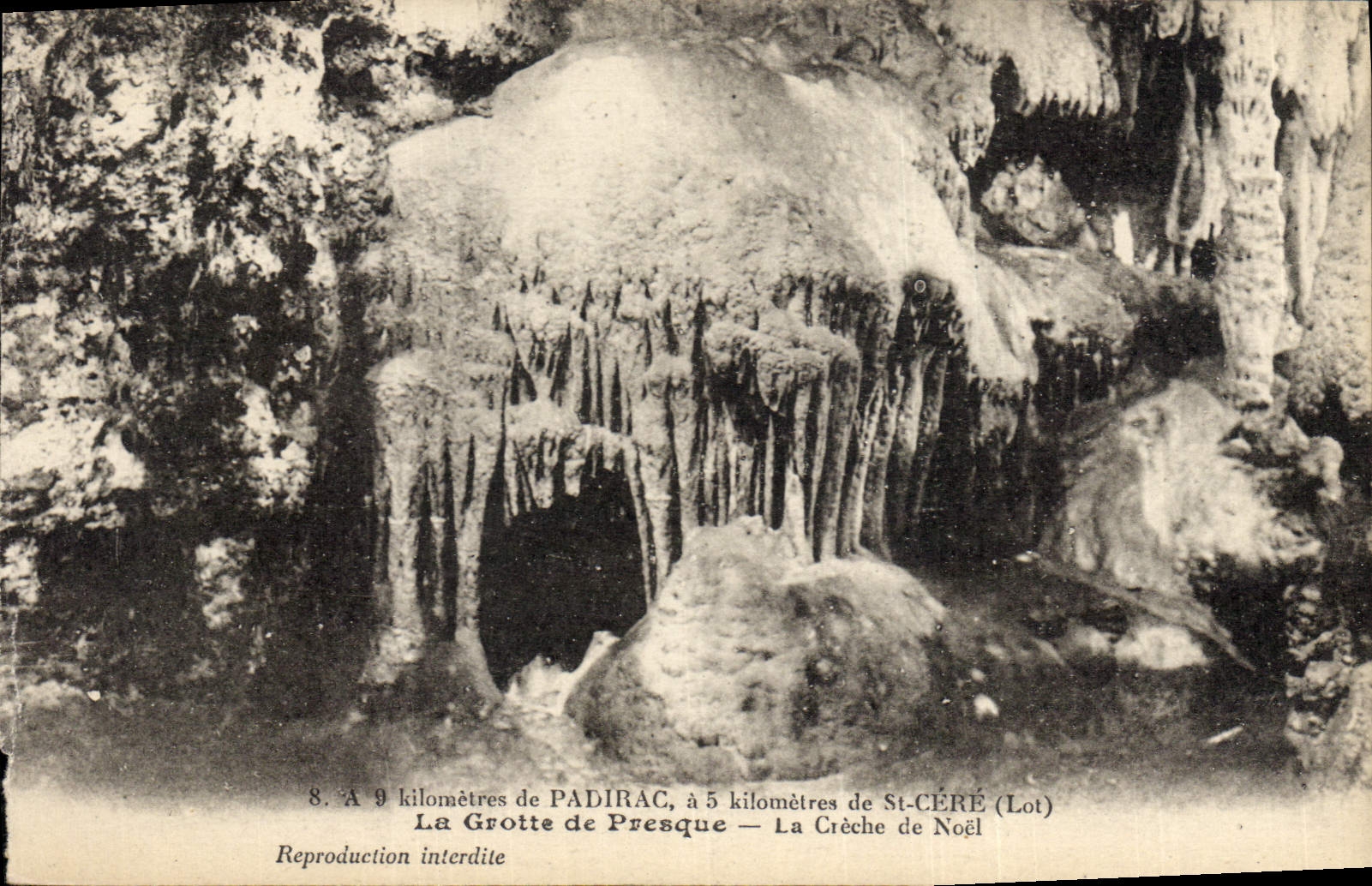 Postal Gruta Grutas casi de la guardería de Noel Padirac St Cere