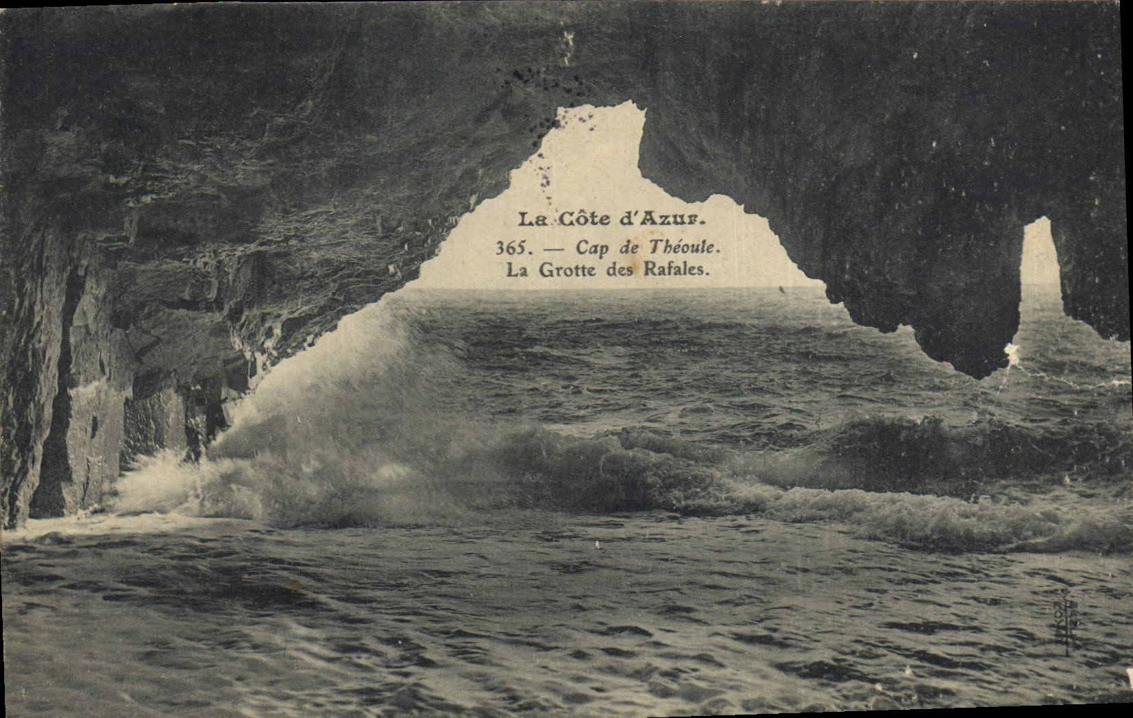 Postal Gruta Grutas de las ráfagas Cabo de Theoule