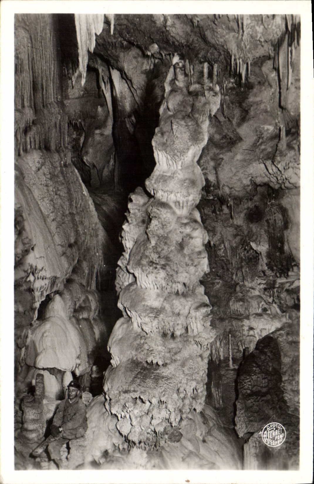 CPA Grotte Grottes Aven d'Orgnac Belzebut Gardien de la salle aux Perles