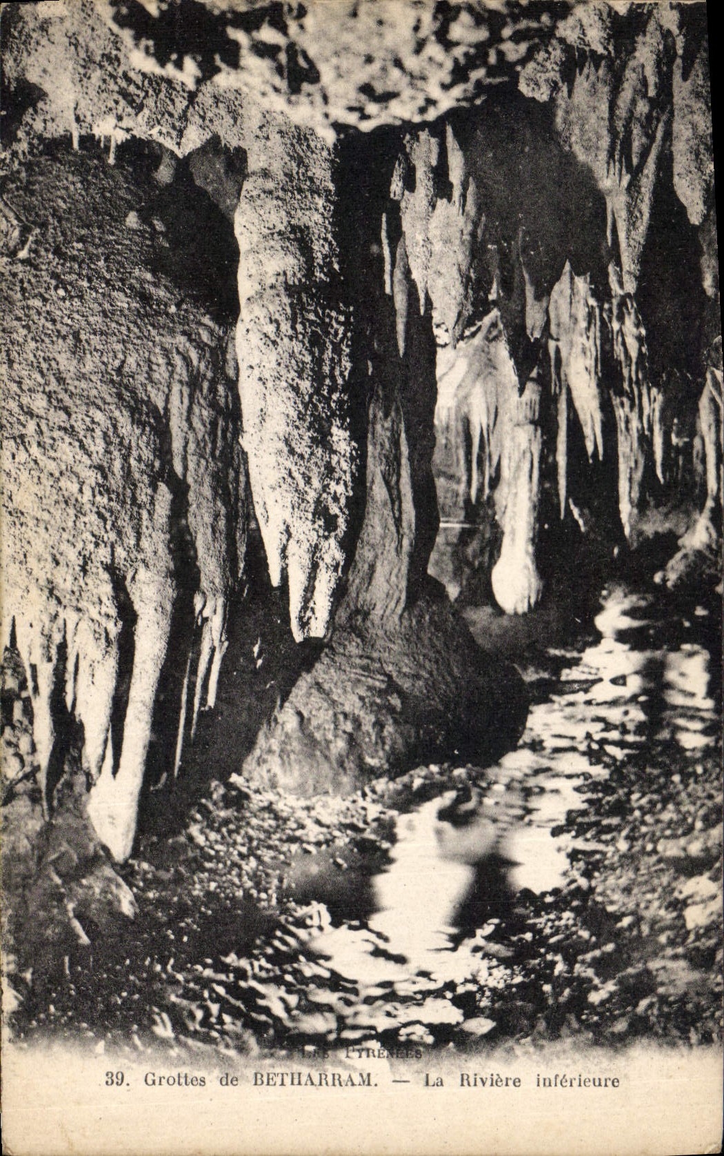 Vintage Postcard Cave Caves of Betharram the lower river