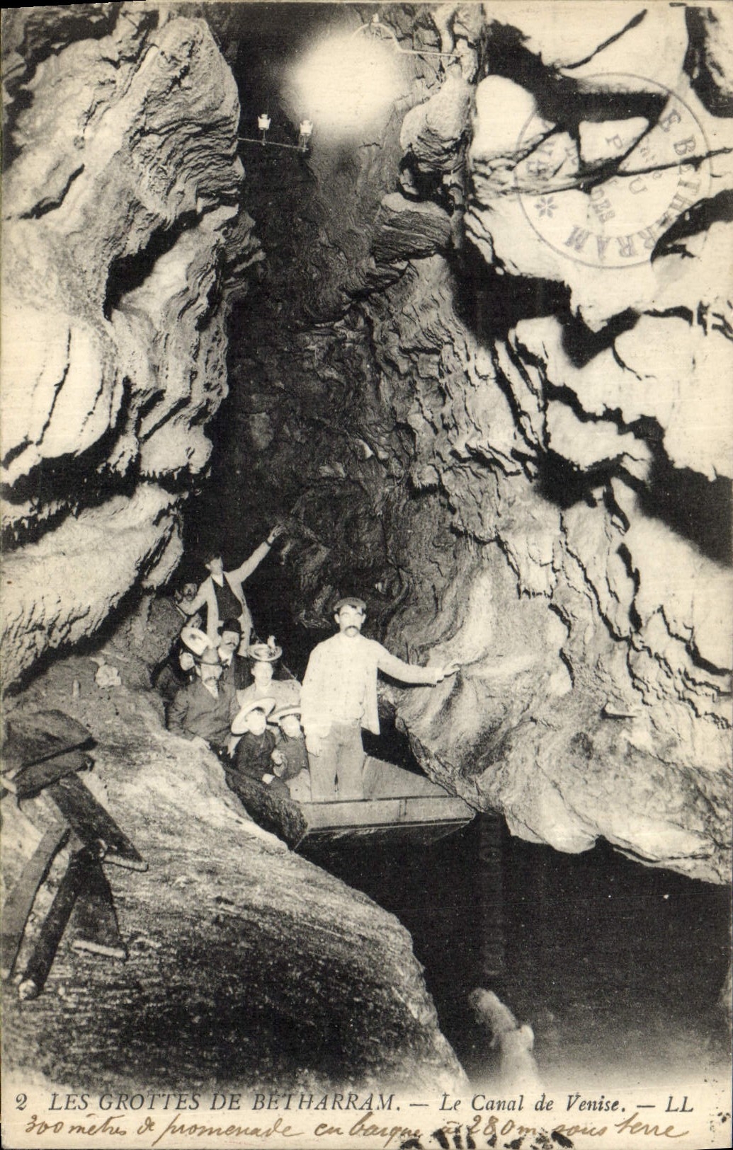 Vintage Postcard Cave Caves of Betharram the channel of Venice