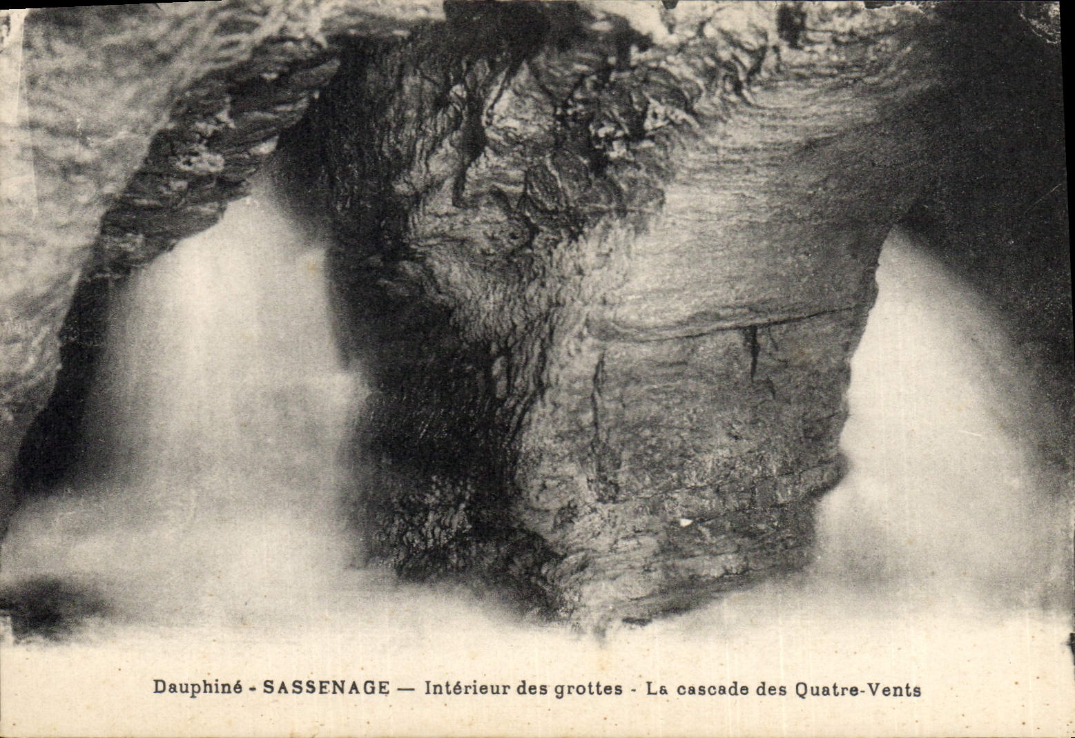 Vintage Postcard Cave Interior Sassenage Caves of the caves the cascade of the Four Winds