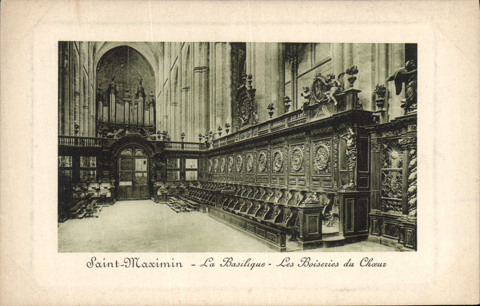 CPA Orgue Saint Maximin La basilique Les boiseries du choeur