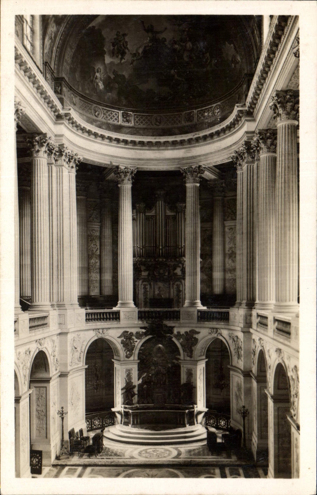 Postal Órgano Versalles el palacio Interior de la capilla
