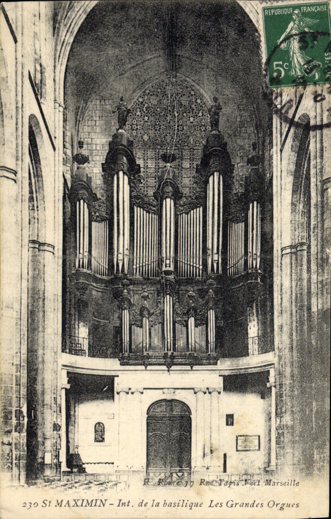 CPA Orgue St Maximin Interieur de la basilique Les grands orgues
