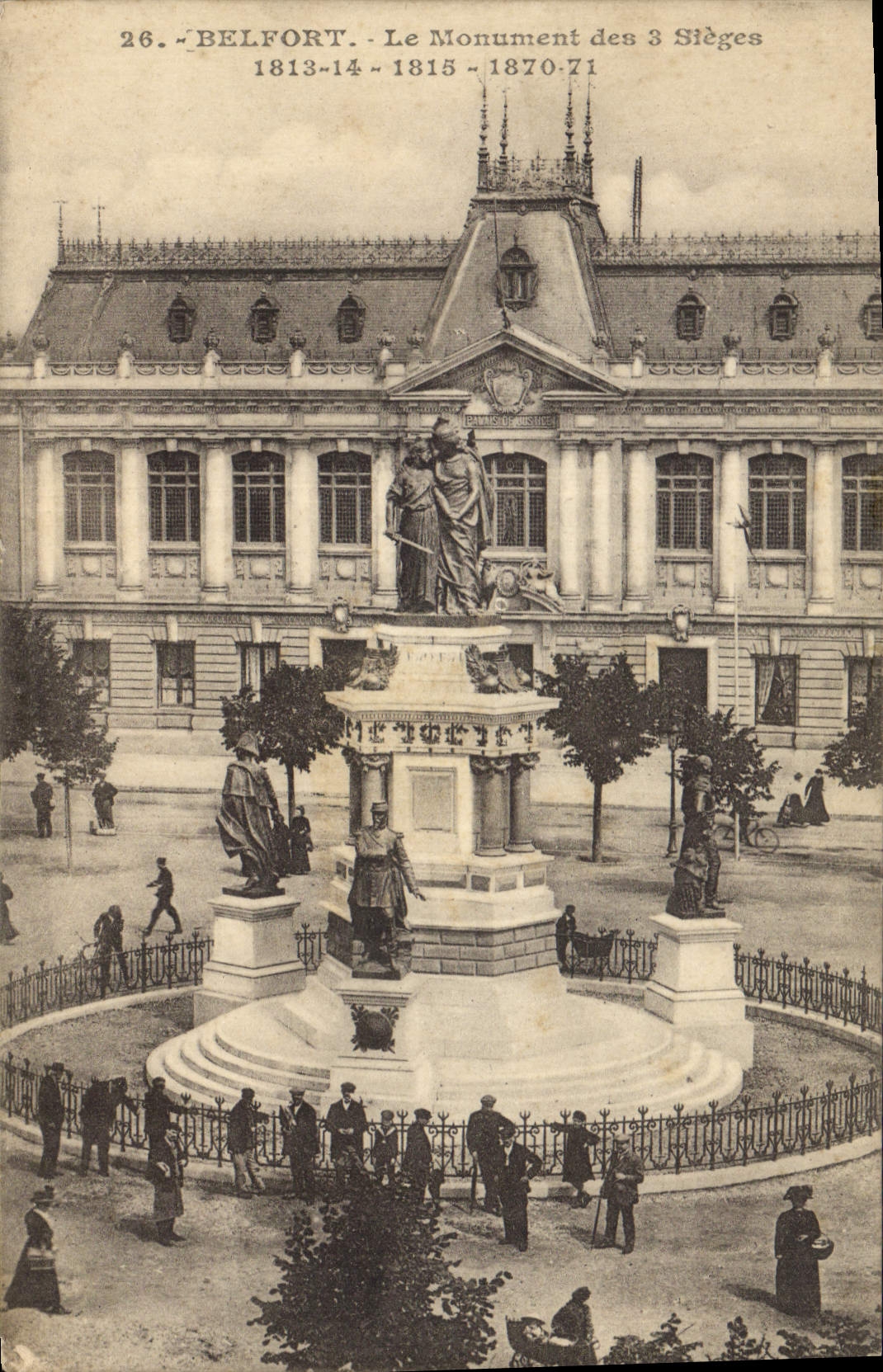 CPA Militaria Guerre de 1870 Belfort Le Monument des 3 Sieges