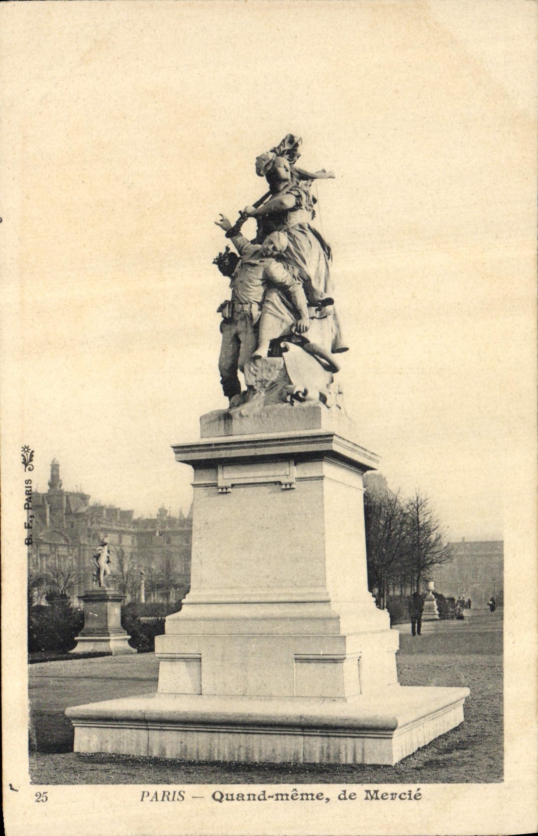 Postal Militaria Guerra de 1870 París a pesar de todo por Mercie