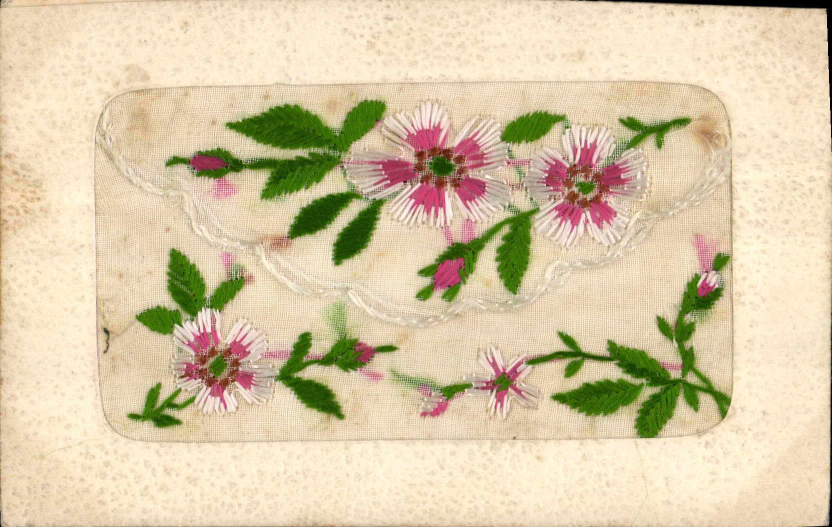 CPA Fantaisie Toilee Fleurs 