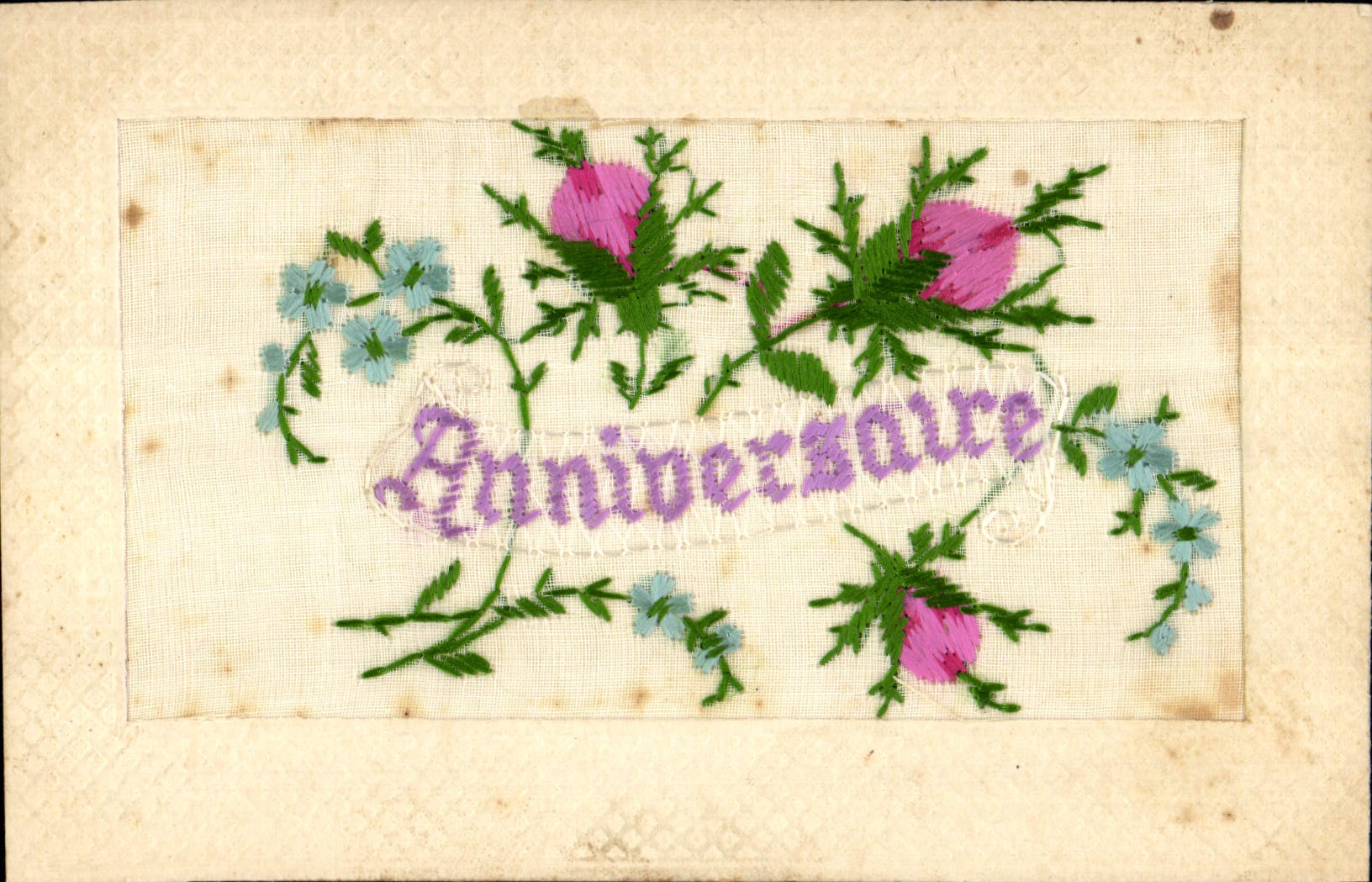 CPA Fantaisie Toilee Fleurs 