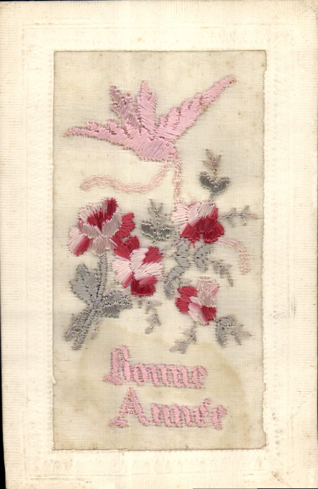 CPA Fantaisie Toilee Fleurs 