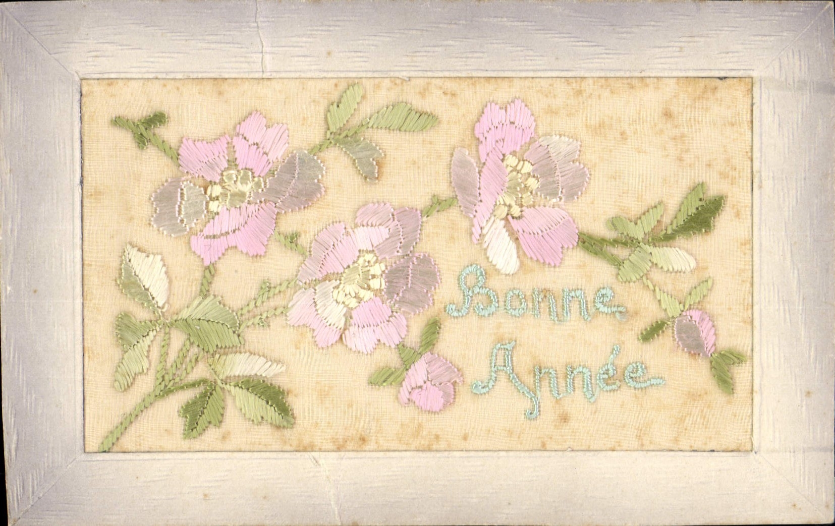 CPA Fantaisie Toilee Fleurs 