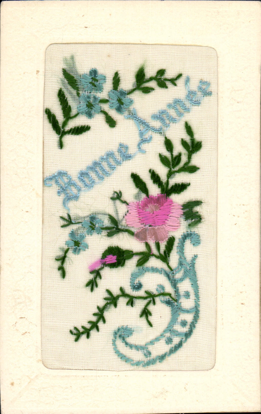 CPA Fantaisie Toilee Fleurs 