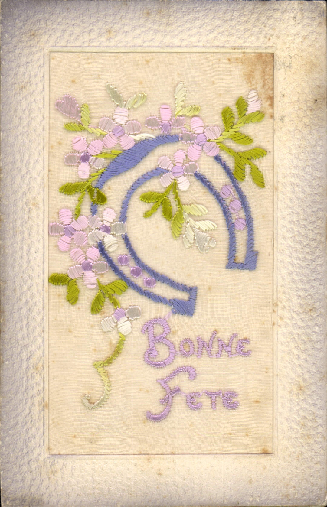 CPA Fantaisie Toilee Fleurs 